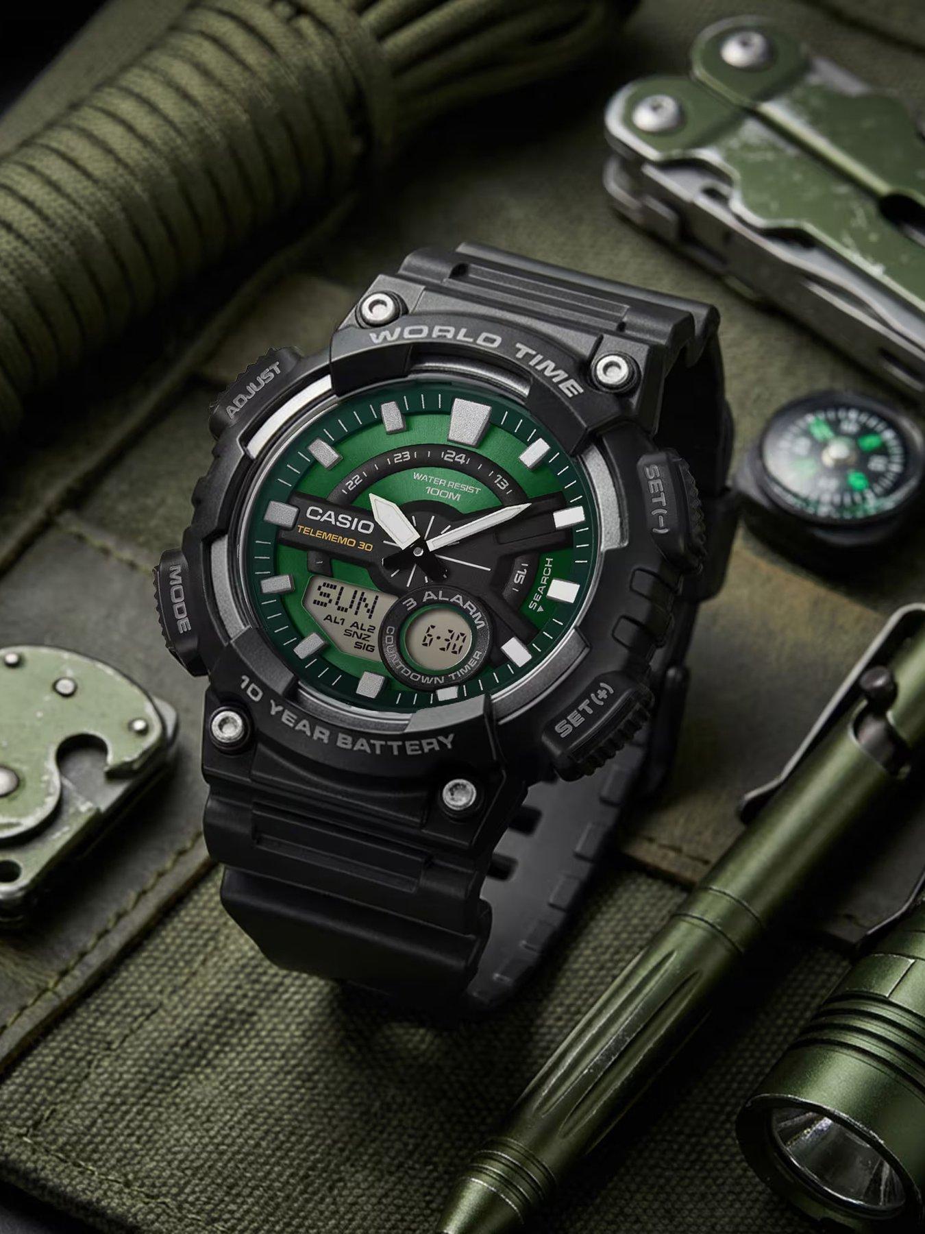 Image 2 of 2 of Casio CASIO TIMELESS AEQ-110W-3A2VEF Green Dial Series