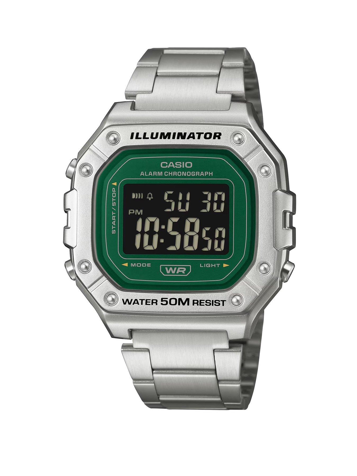 Casio CASIO TIMELESS W-218HD-3AVEF Digital Green Dial Series