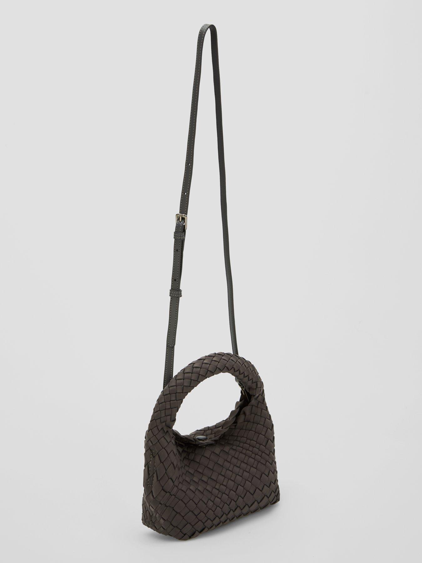 Image 2 of 6 of The Very Collection Mini Woven Top Handle Bag - Grey