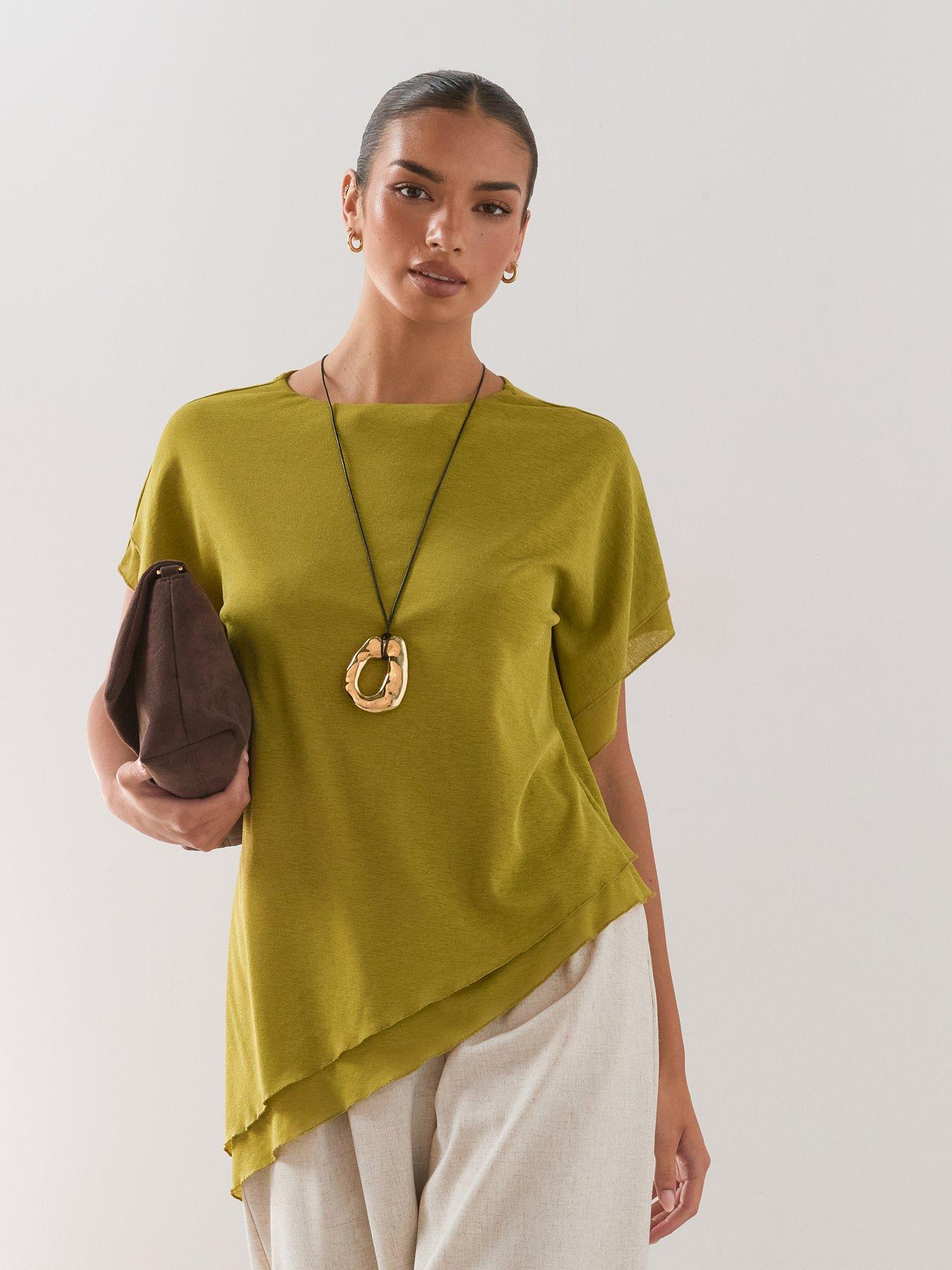 The Very Collection Asymmetric Draped Top