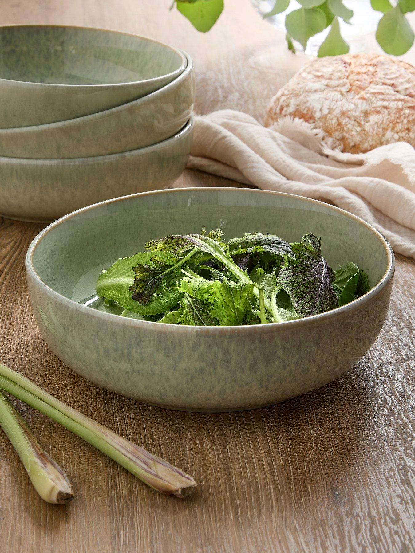 The Very Collection Green Reactive 4 Pack Of Pasta Bowls - Green