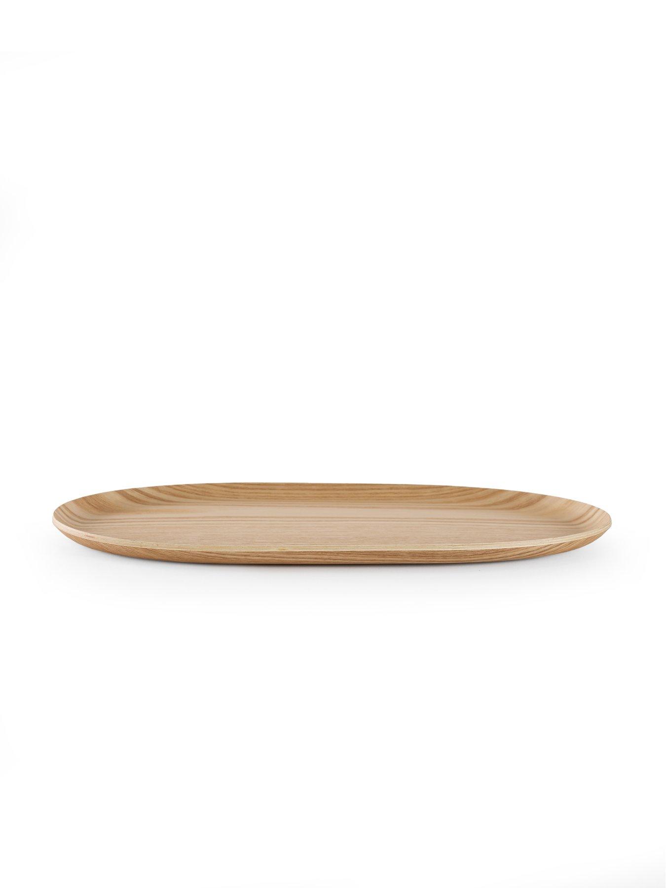 Image 3 of 8 of The Very Collection Natural Wood Effect Oval Serving Tray 40cm