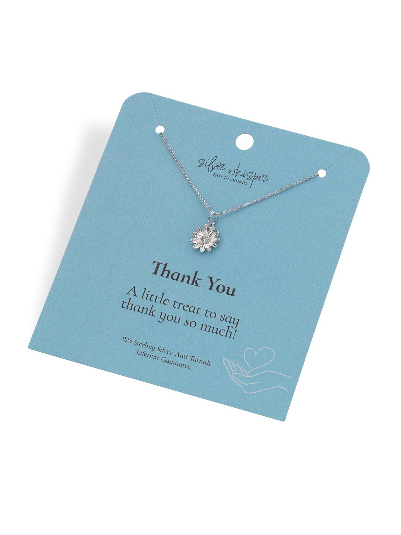 Image 3 of 3 of Silver Whisper Thank You Pendant