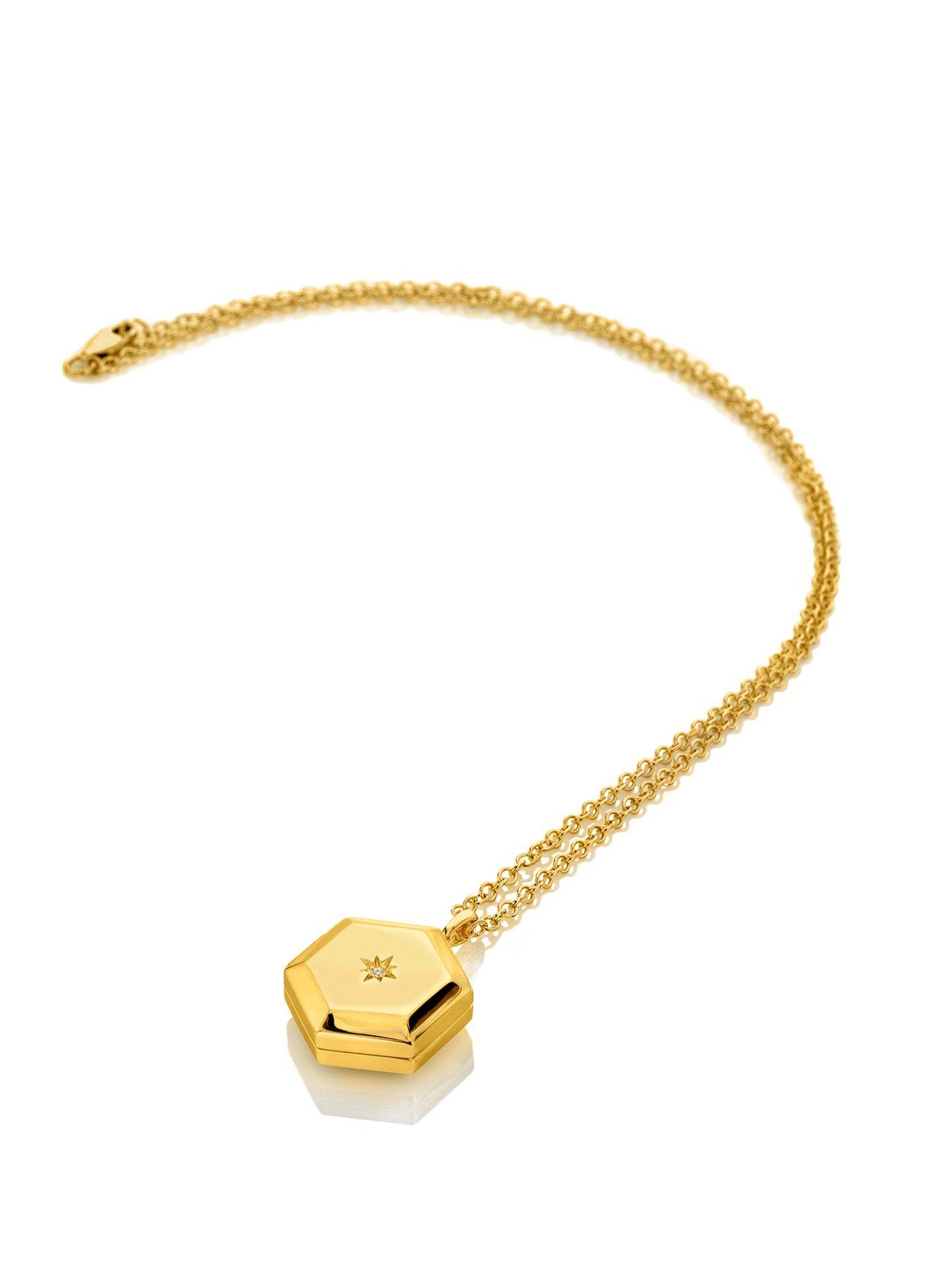 Image 2 of 3 of Hot Diamonds Hexagon Locket - YGP