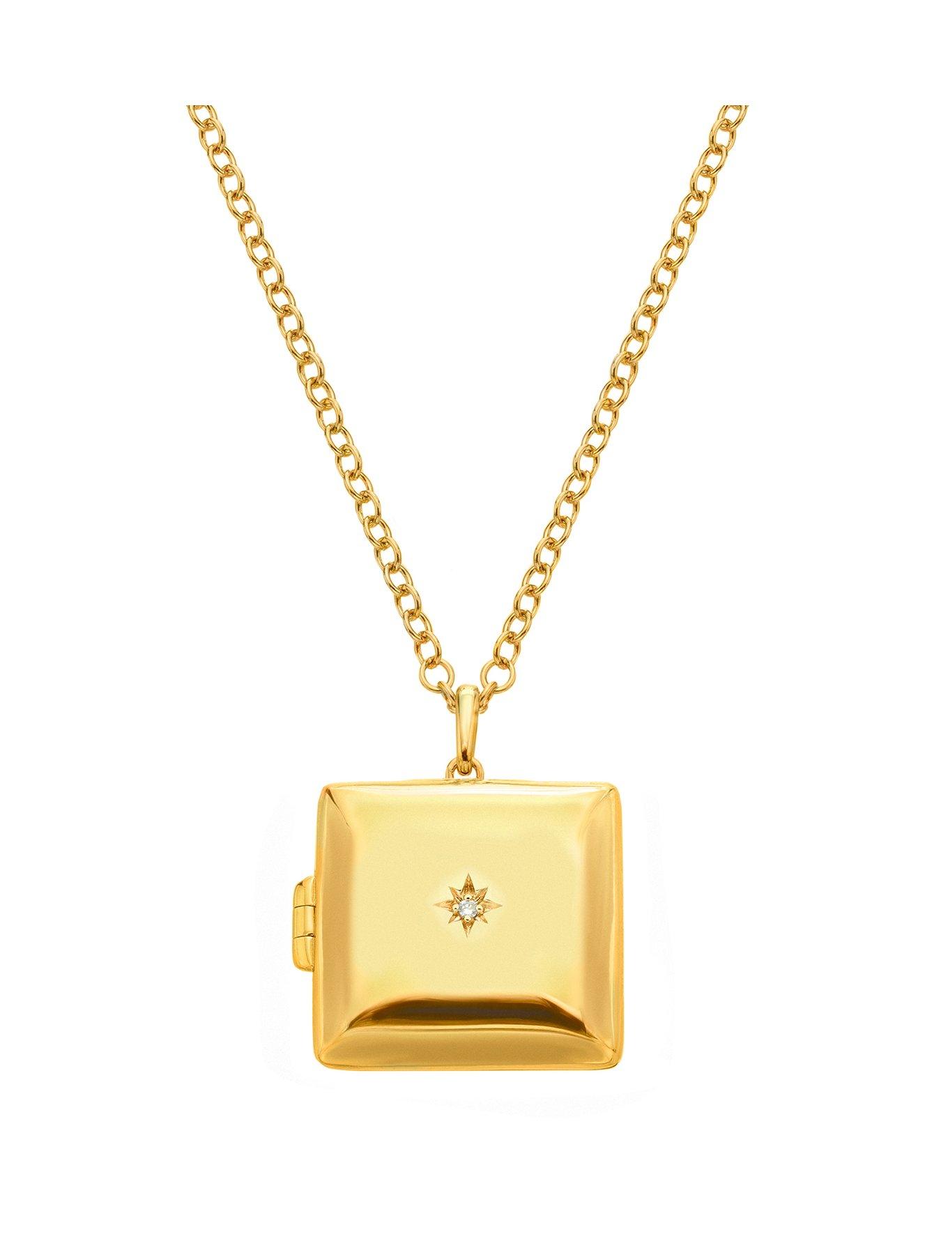 Hot Diamonds Square Locket - YGP