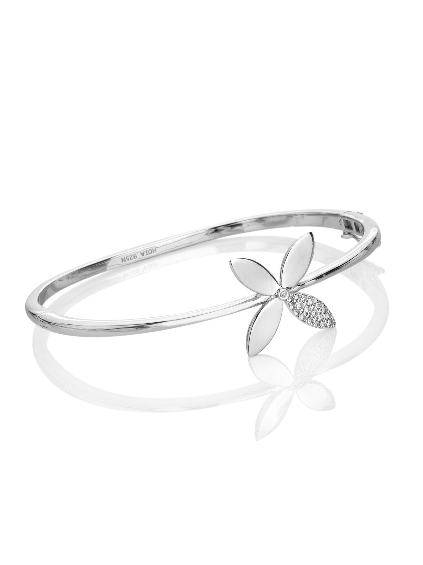 Image 2 of 3 of Hot Diamonds Cross Flower Bangle