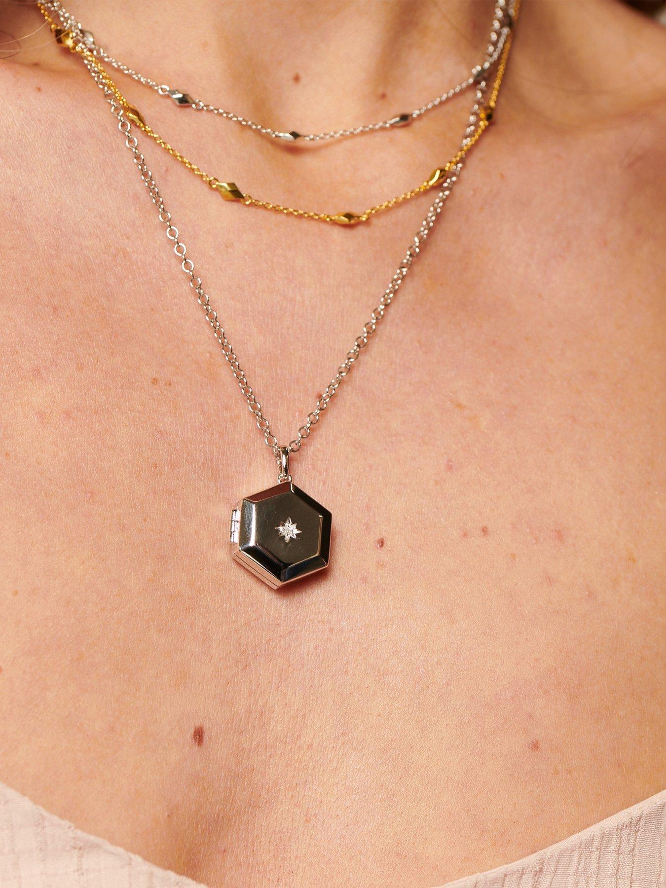 Image 3 of 4 of Hot Diamonds Diamond Pattern Necklace - YGP