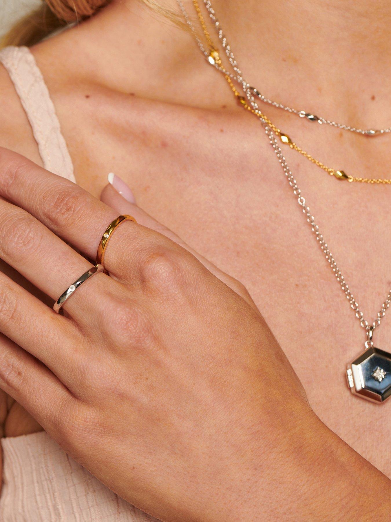 Image 3 of 3 of Hot Diamonds Diamond Pattern Ring - YGP
