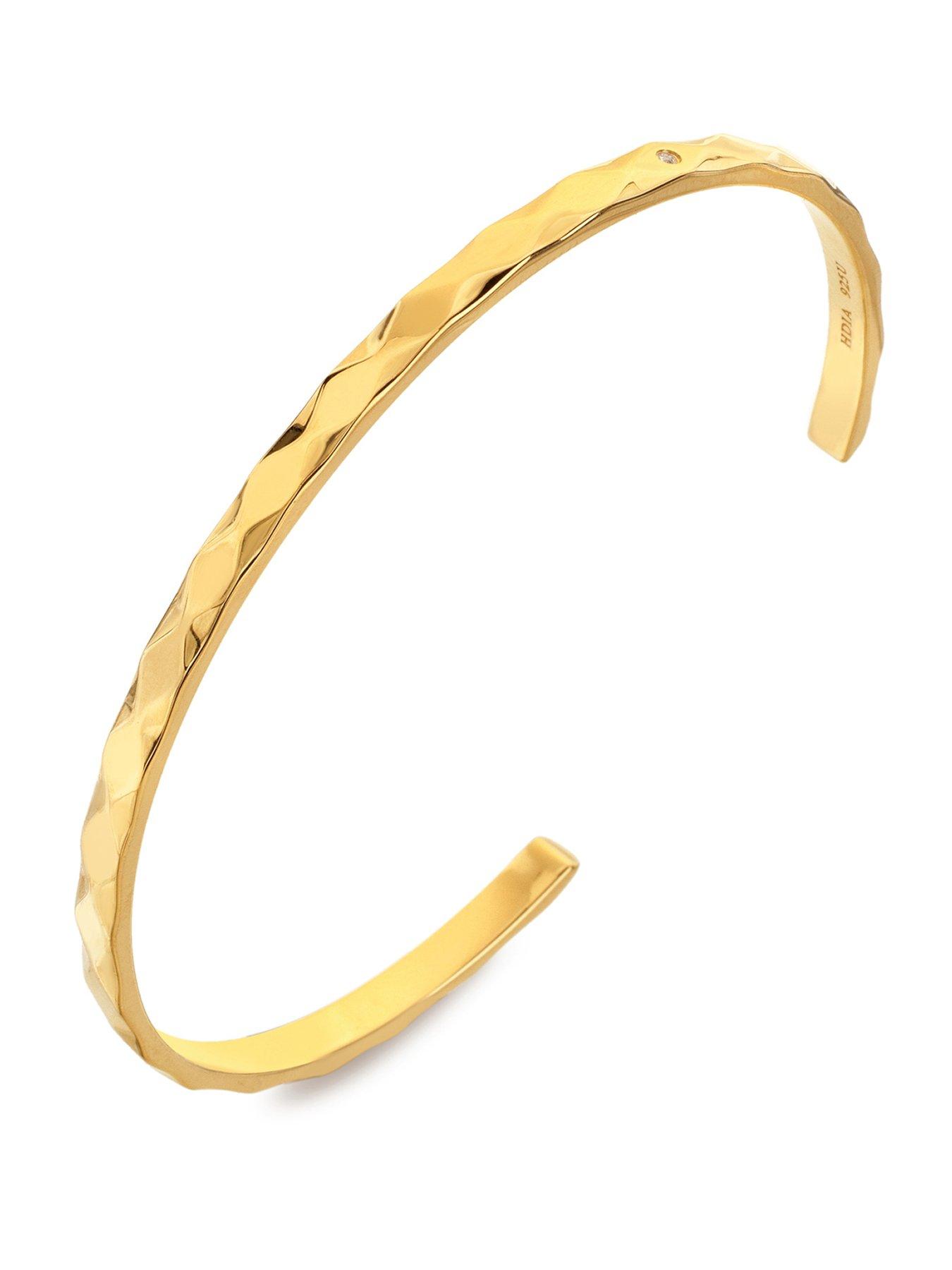 Hot Diamonds Diamond Pattern Bangle - YGP