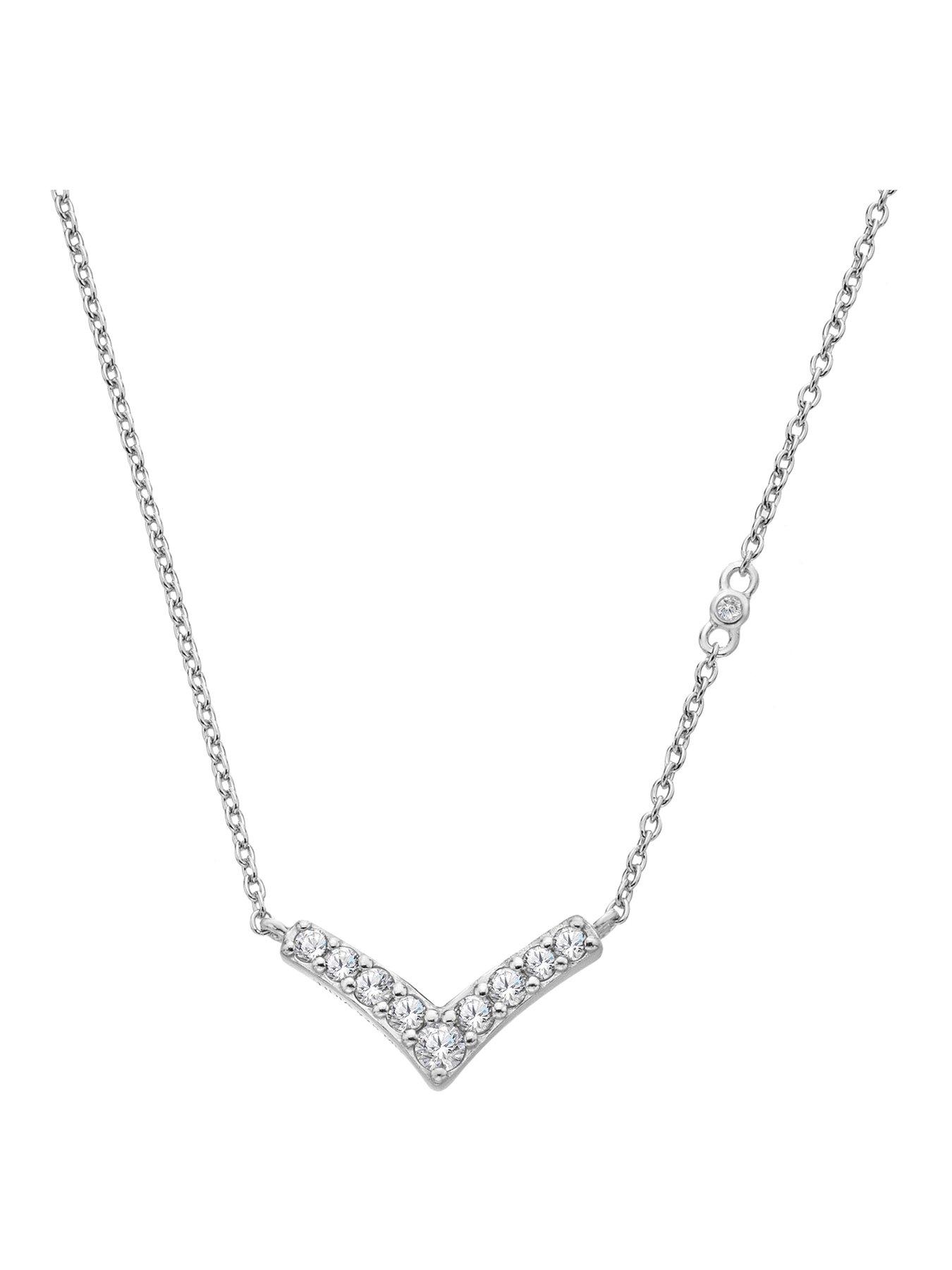 Hot Diamonds Fine V Necklace