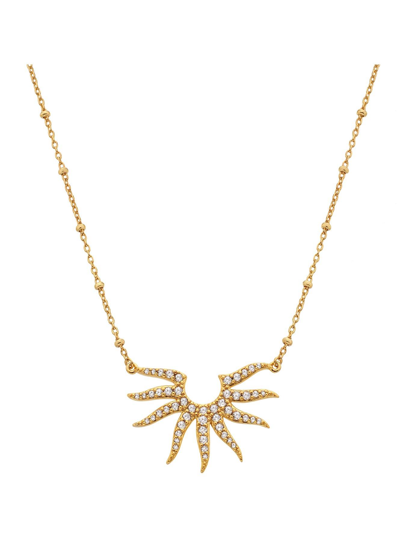 Hot Diamonds 3/4 Sun Necklace - YGP