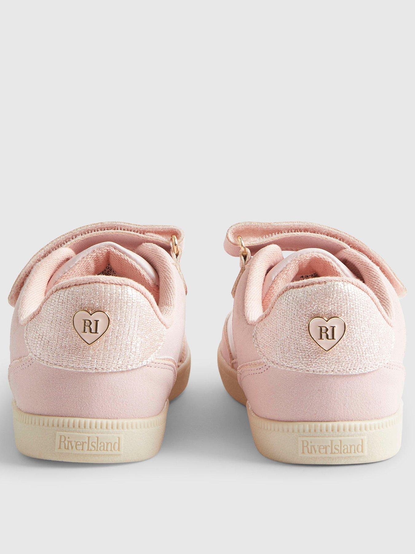 Image 3 of 5 of River Island Older Girls Bow Strap Trainers - Pink