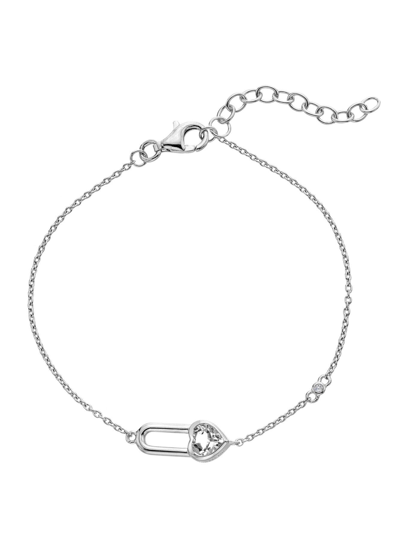 Hot Diamonds Solitaite Oblong Bracelet - Heart