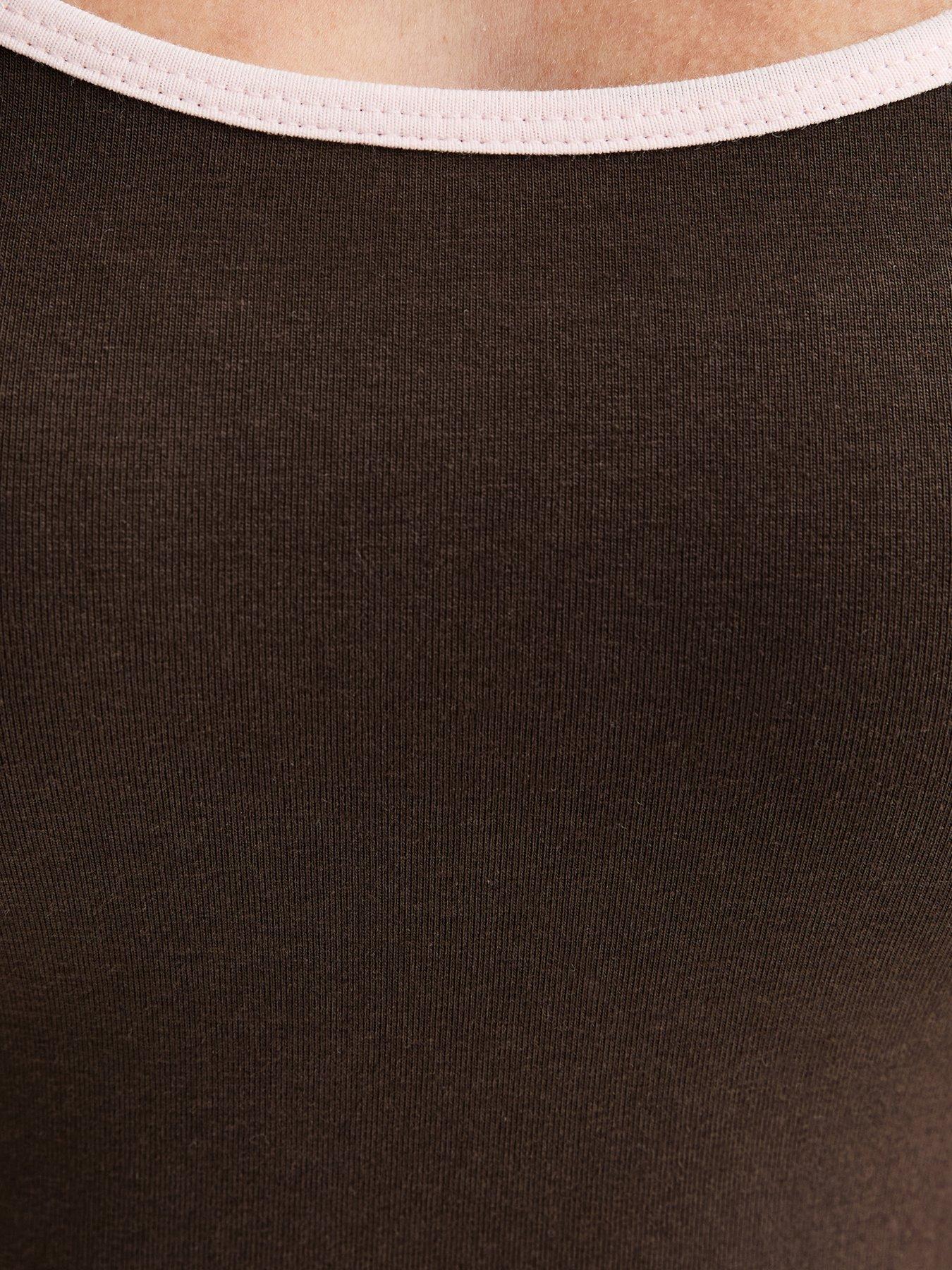 Image 5 of 5 of New Look 915 Girls Jersey Scoop Neck Cami Top - Dark Brown