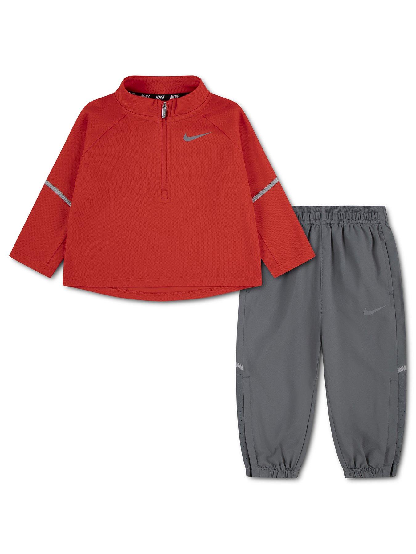 Nike Boys Half Zip Tracksuit, Grey, Size 2-3 Years