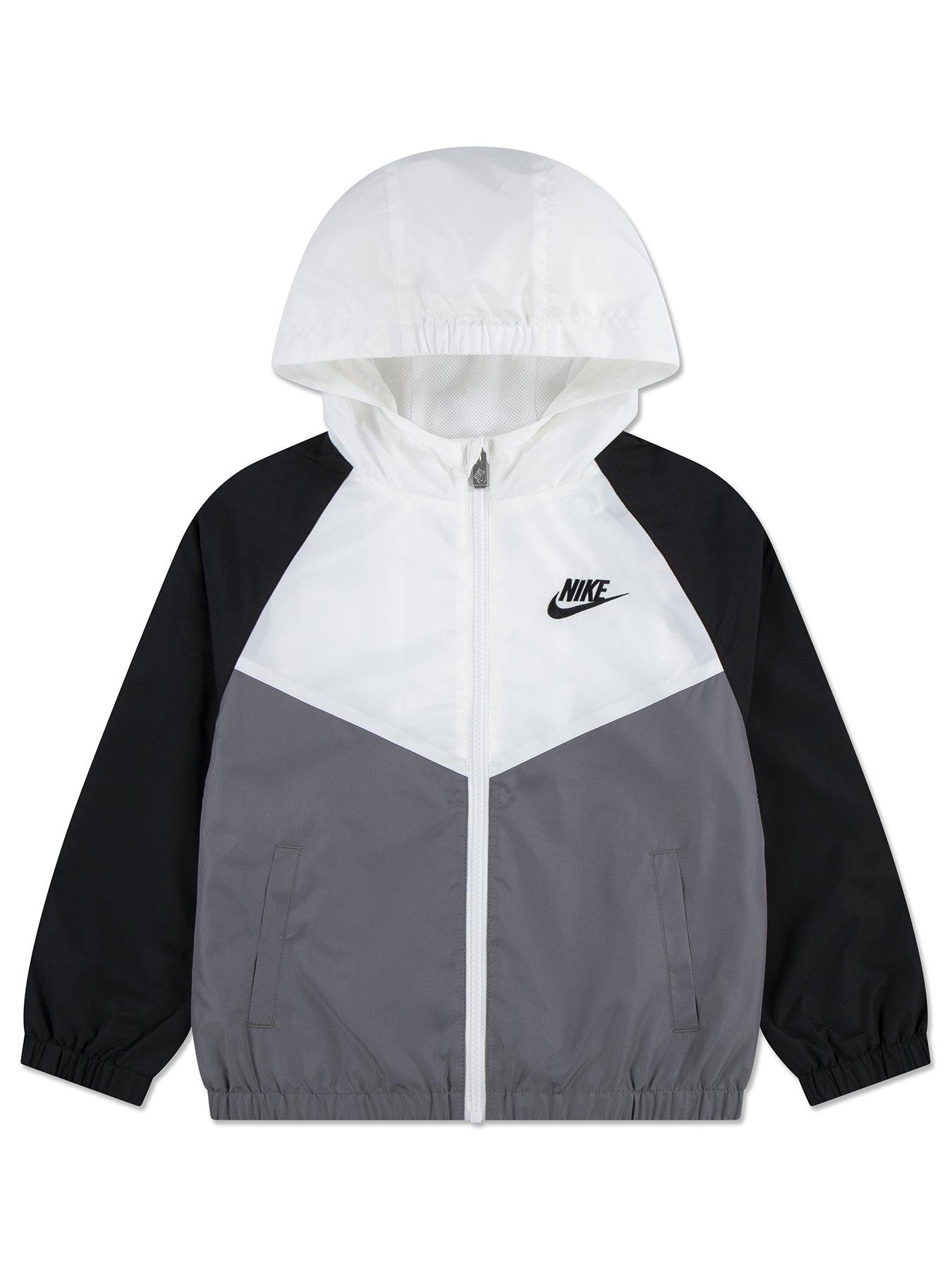 Nike Unisex Chevron Windrunner, White, Size 4-5 Years