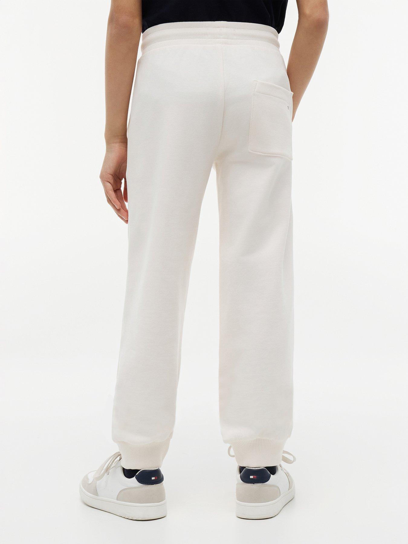 Image 2 of 5 of Tommy Hilfiger Rope Logo Terry Relaxed Joggers - Off White