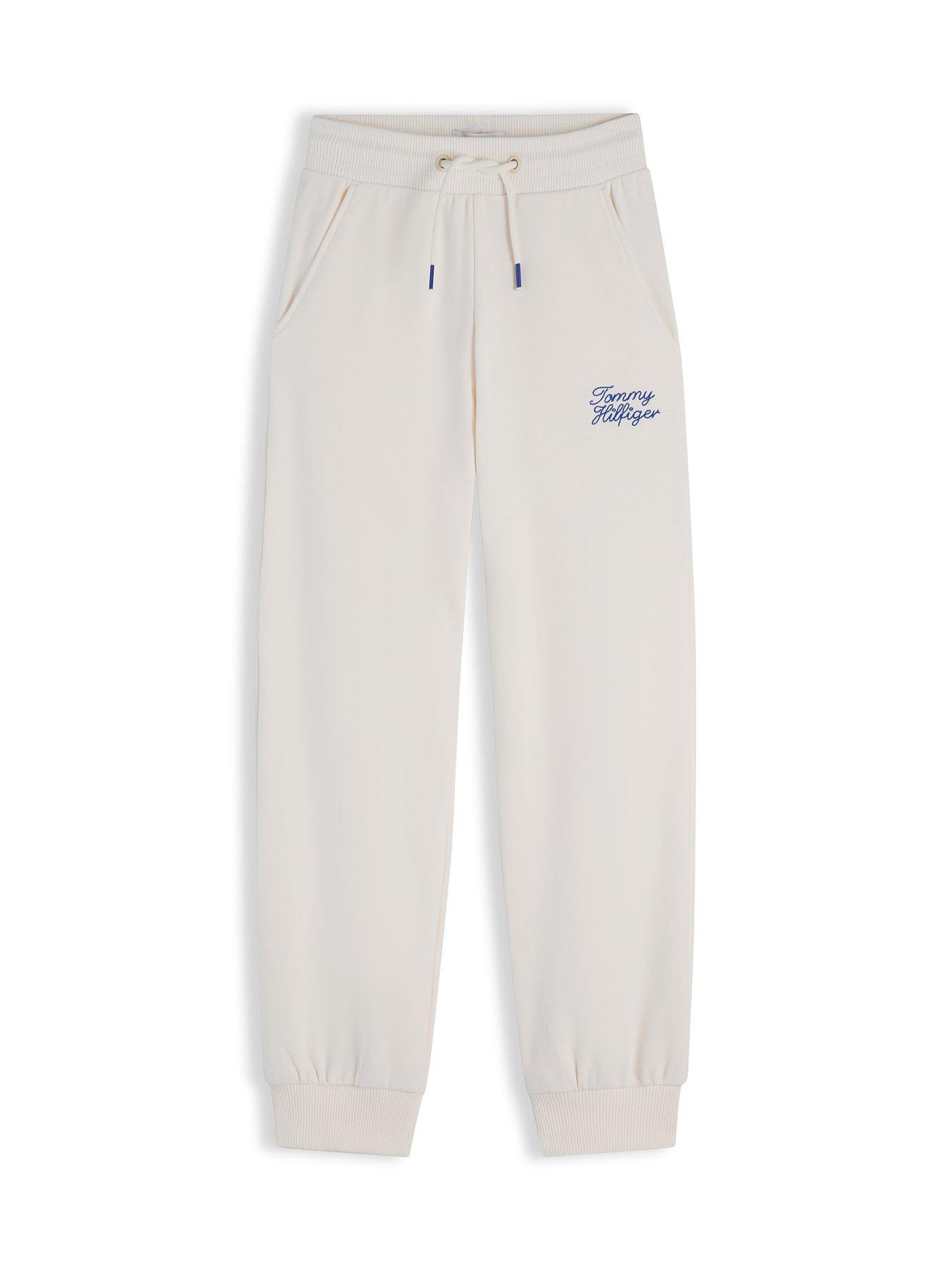 Image 5 of 5 of Tommy Hilfiger Rope Logo Terry Relaxed Joggers - Off White