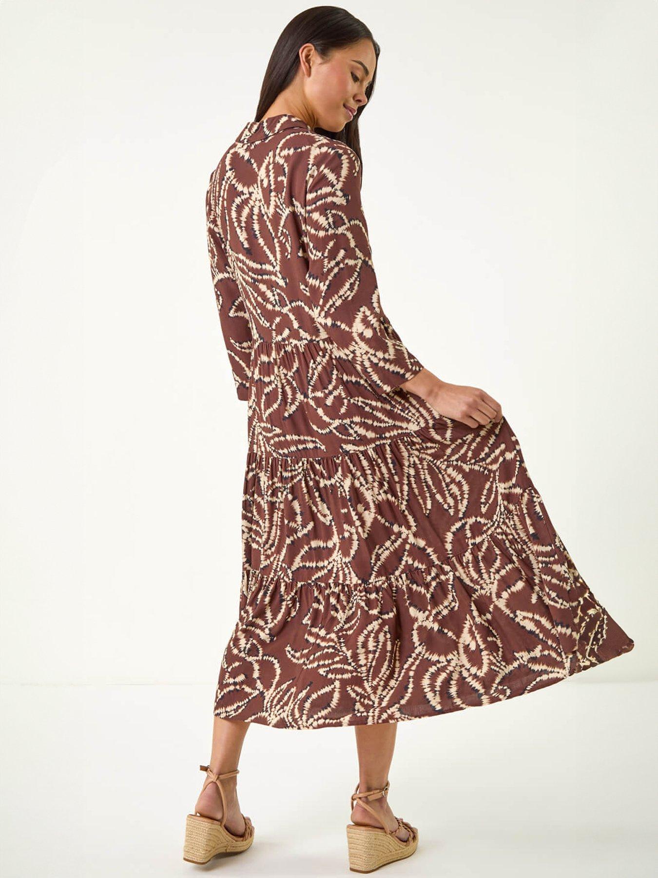 Image 2 of 5 of Roman Petite Tiered Midi Dress