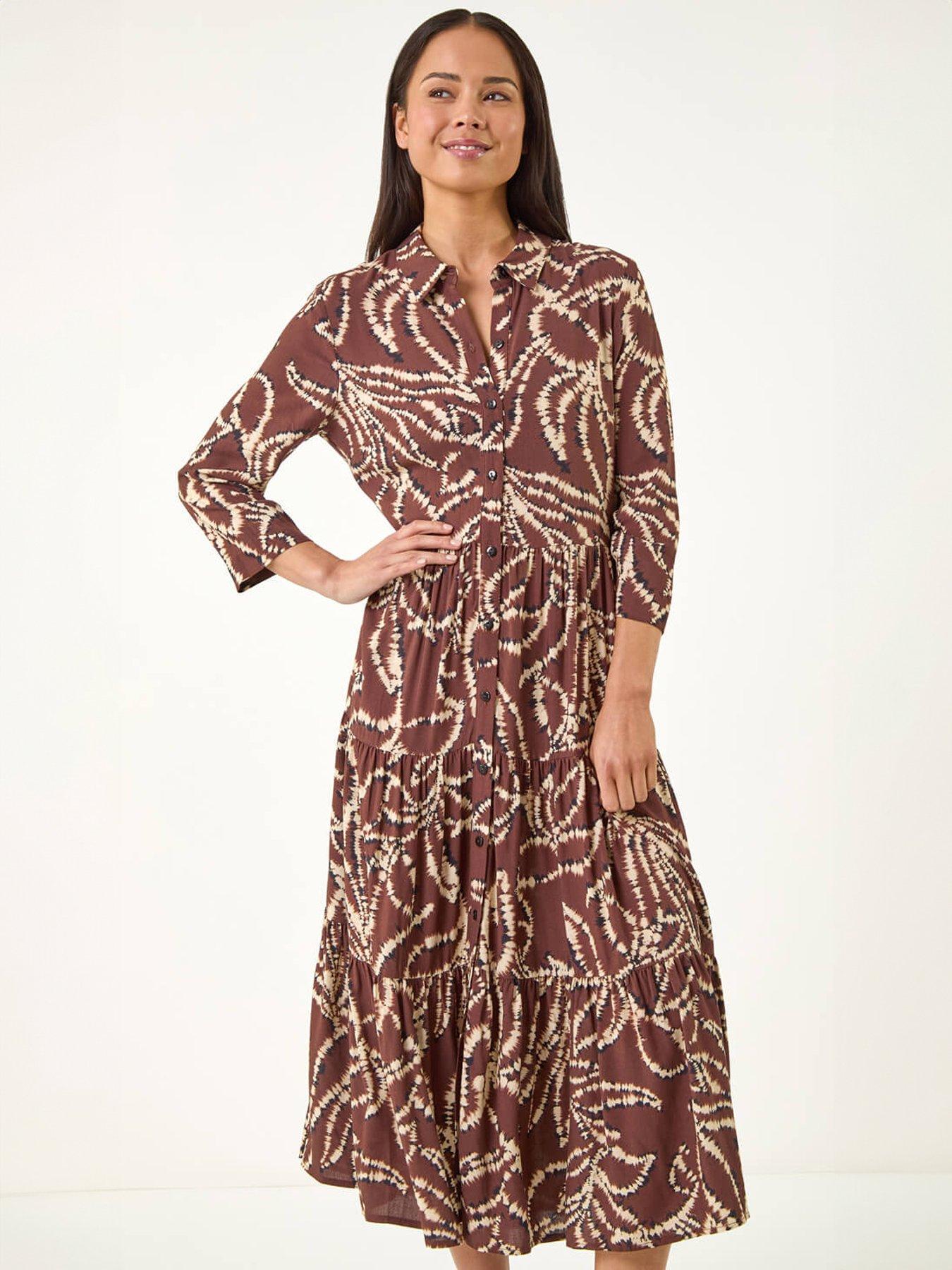Image 4 of 5 of Roman Petite Tiered Midi Dress
