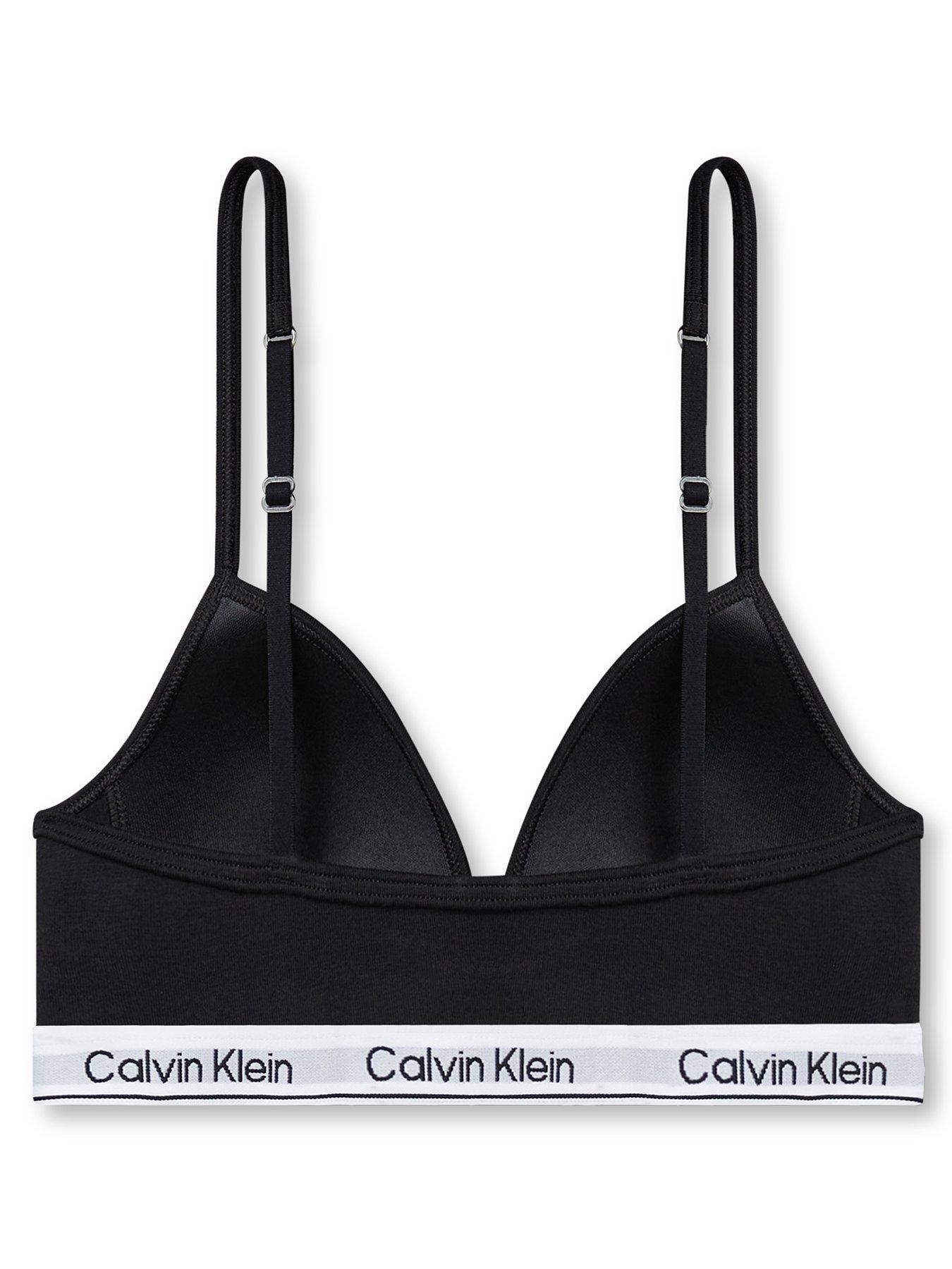 Image 2 of 2 of Calvin Klein Girls Triangle Bra - Black