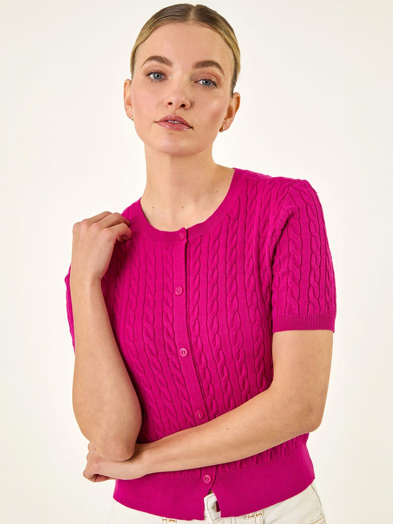 Image 1 of 5 of Roman Cable Knit Buttoned Top
