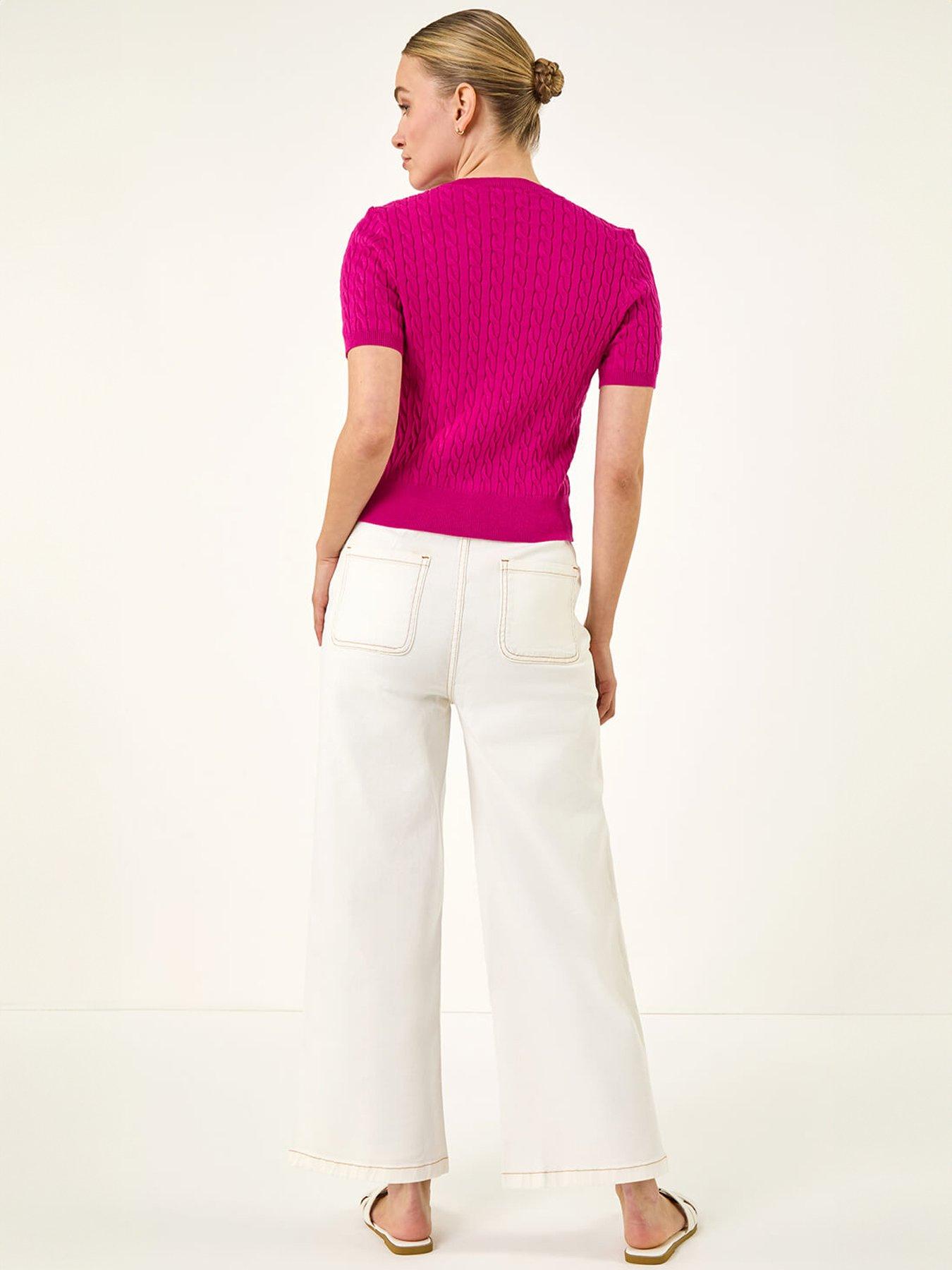 Image 2 of 5 of Roman Cable Knit Buttoned Top