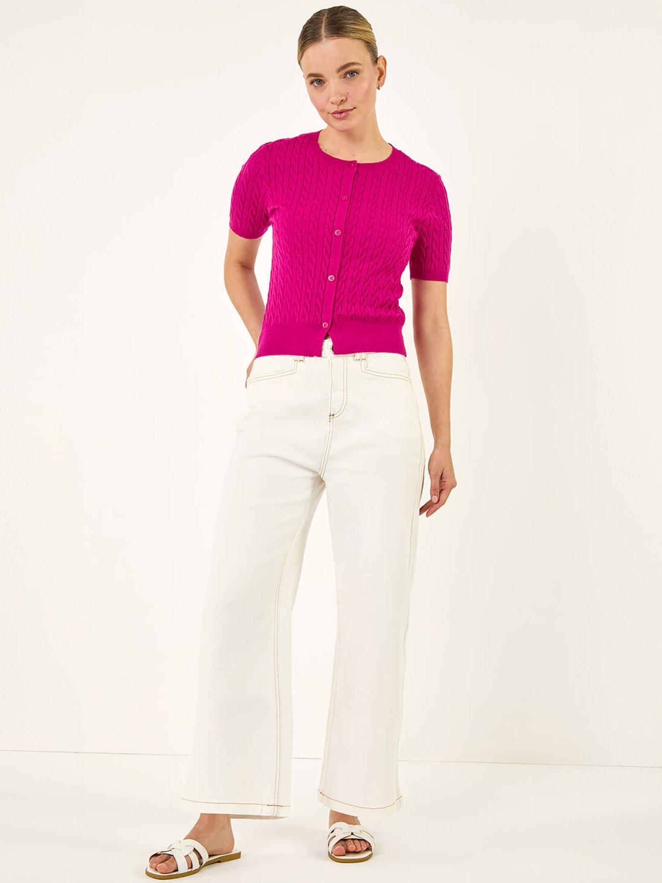 Image 3 of 5 of Roman Cable Knit Buttoned Top