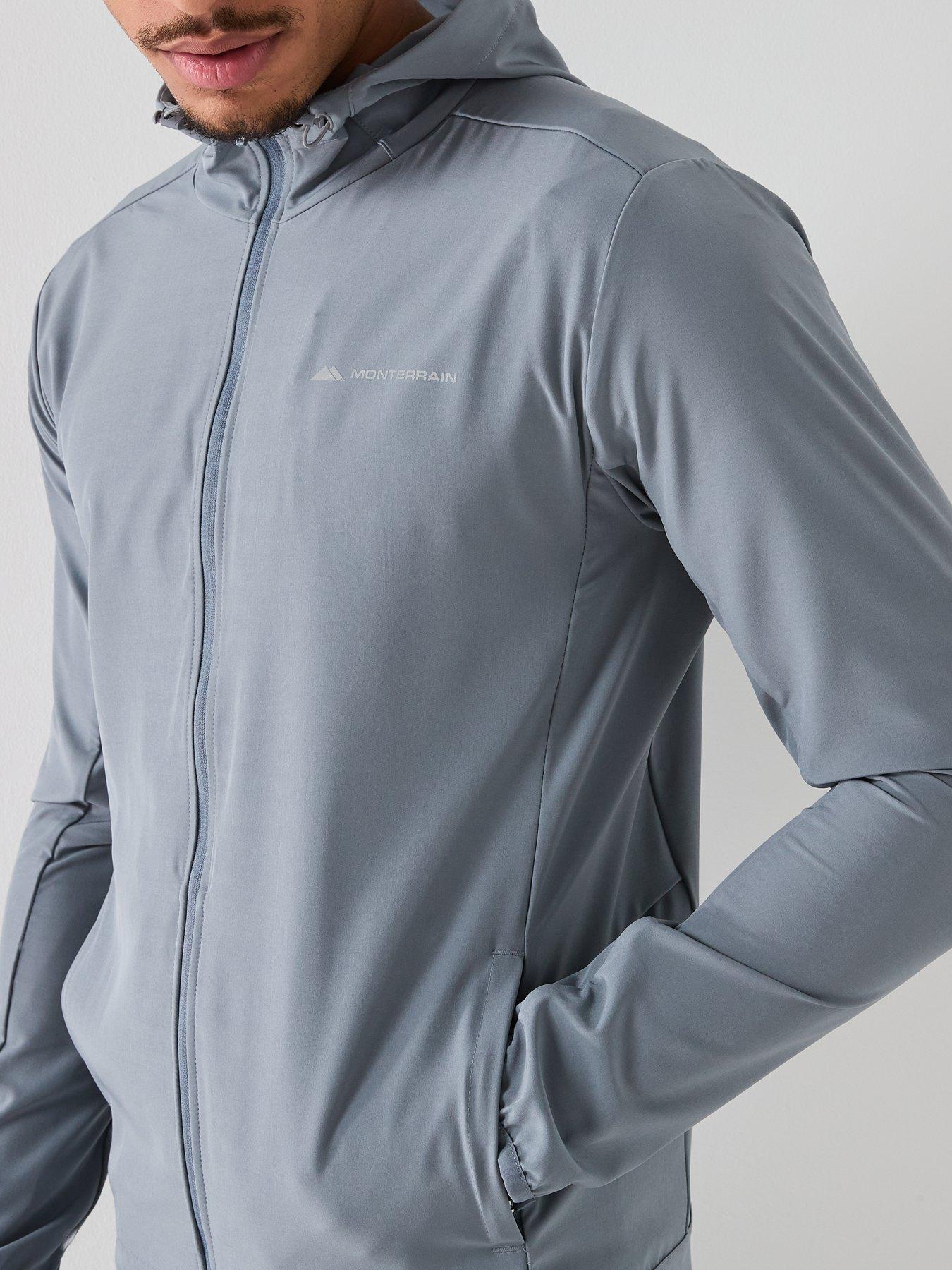 Image 4 of 6 of Monterrain Mens Form Woven Running Jacket - Grey