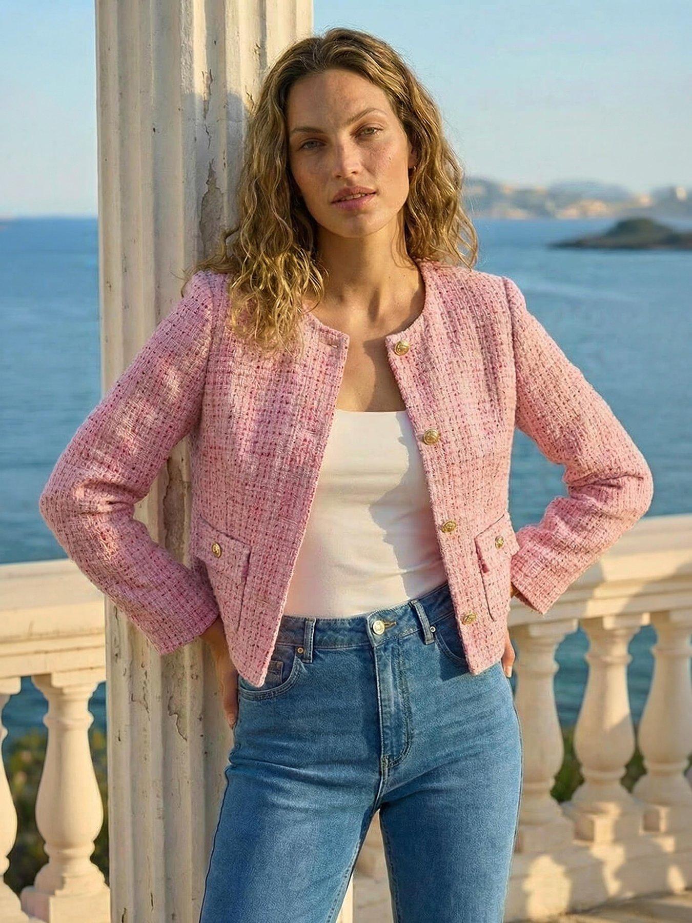 Roman Sequin Boucle Jacket