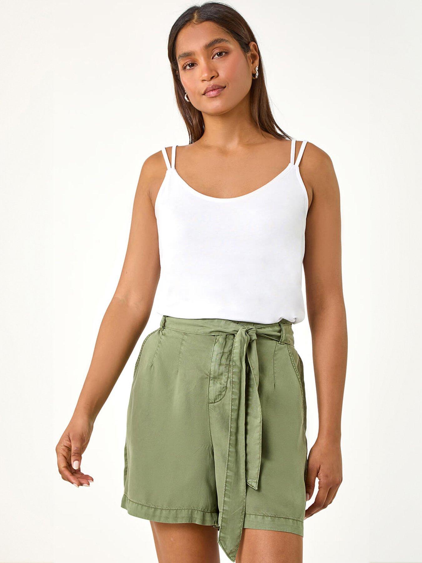 Roman Plain Double Strap Stretch Vest Top