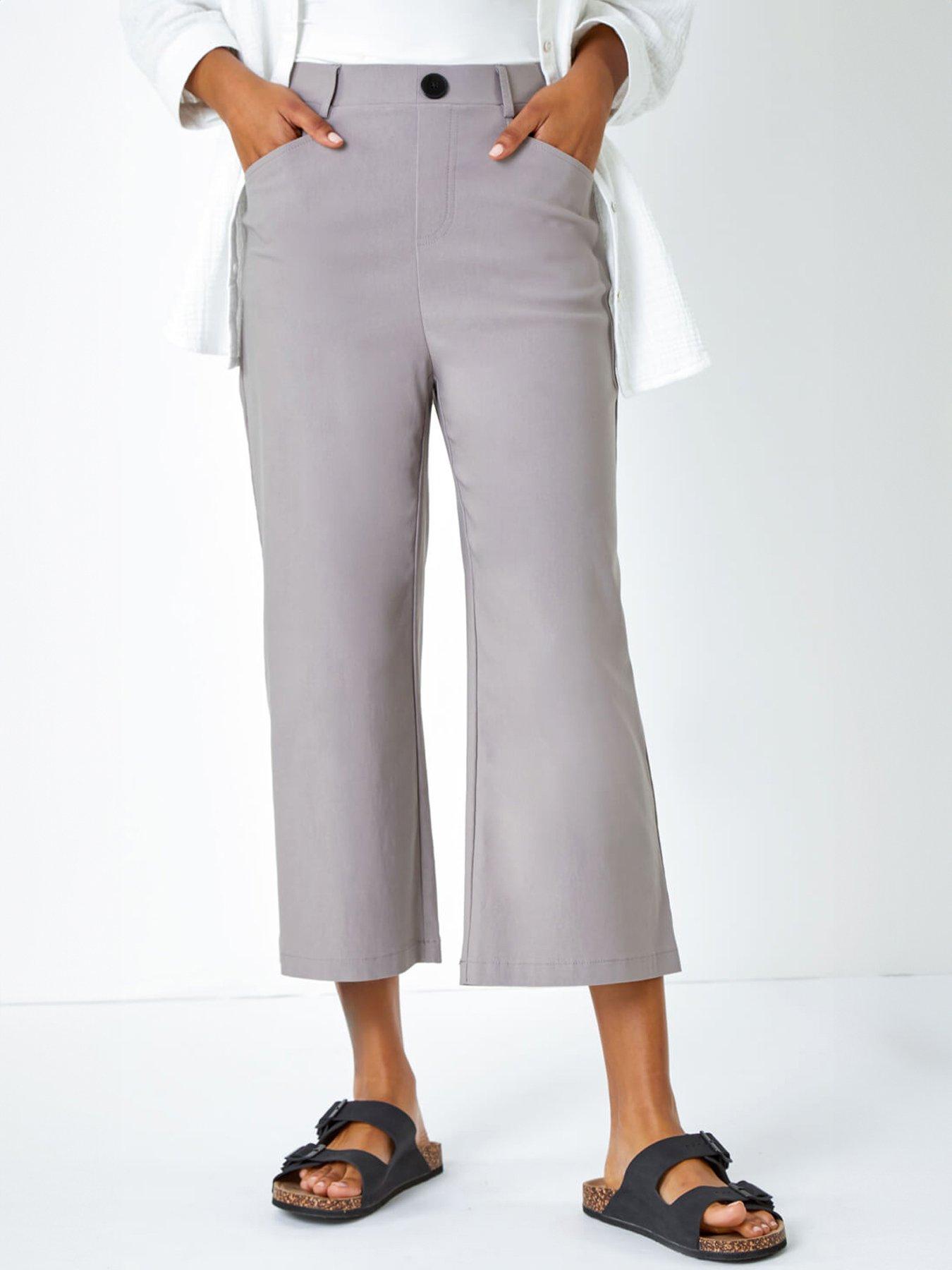 Roman Cropped Stretch Culotte