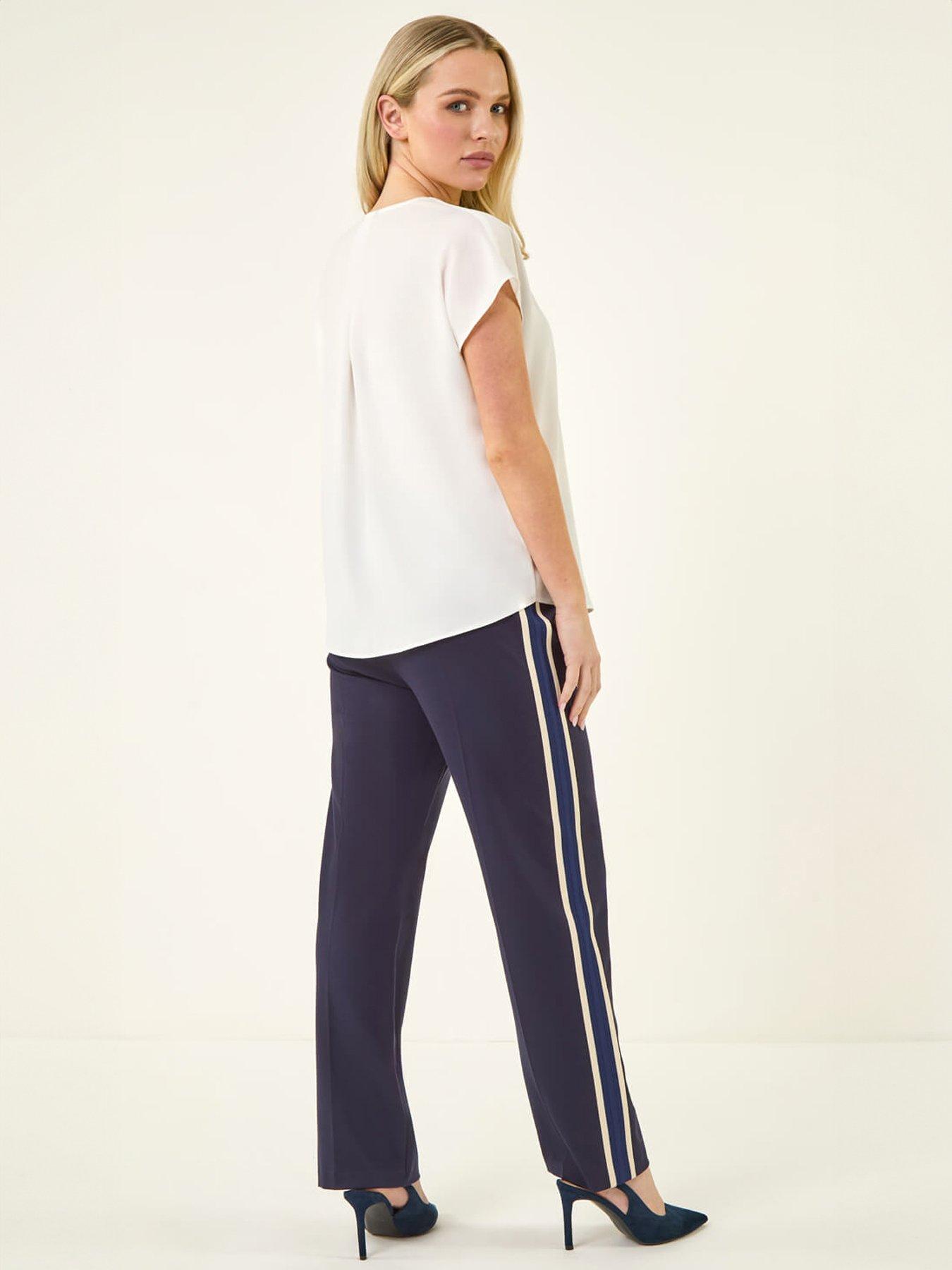 Image 2 of 5 of Roman Petite V-neck Tuck Front Top