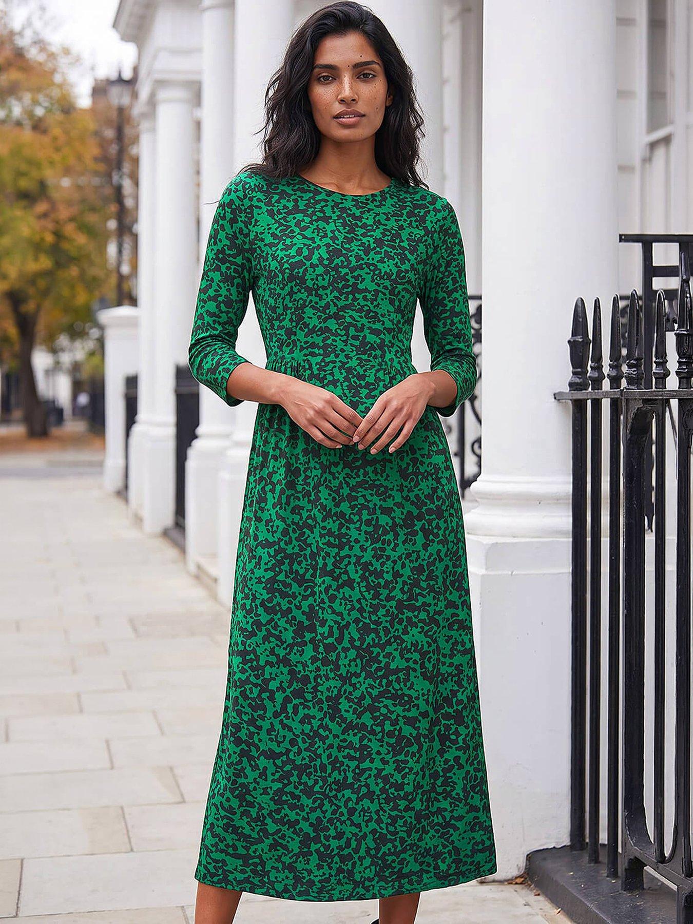 Roman Abstract Pocket Midi Dress