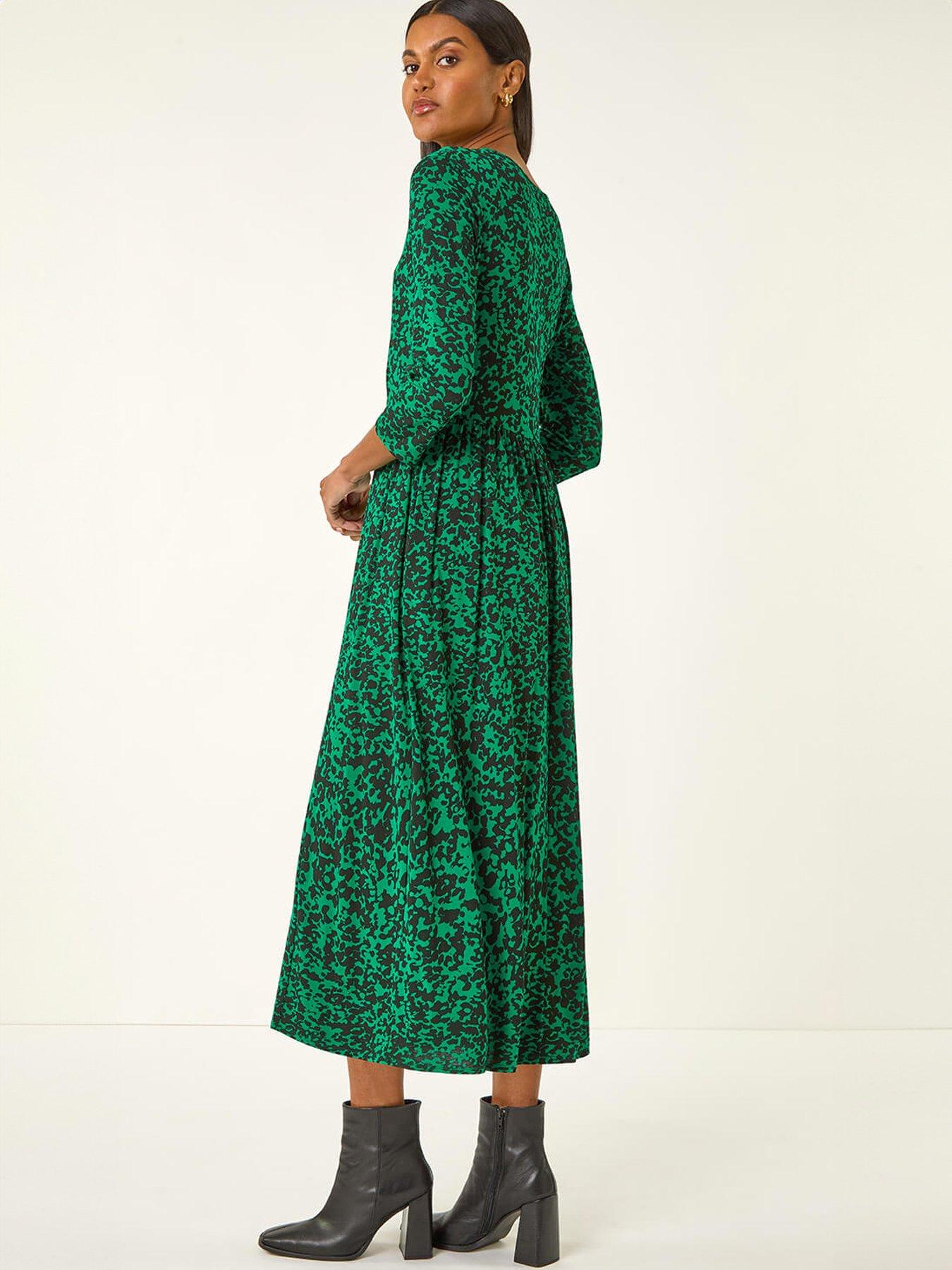 Image 2 of 5 of Roman Abstract Pocket Midi Dress