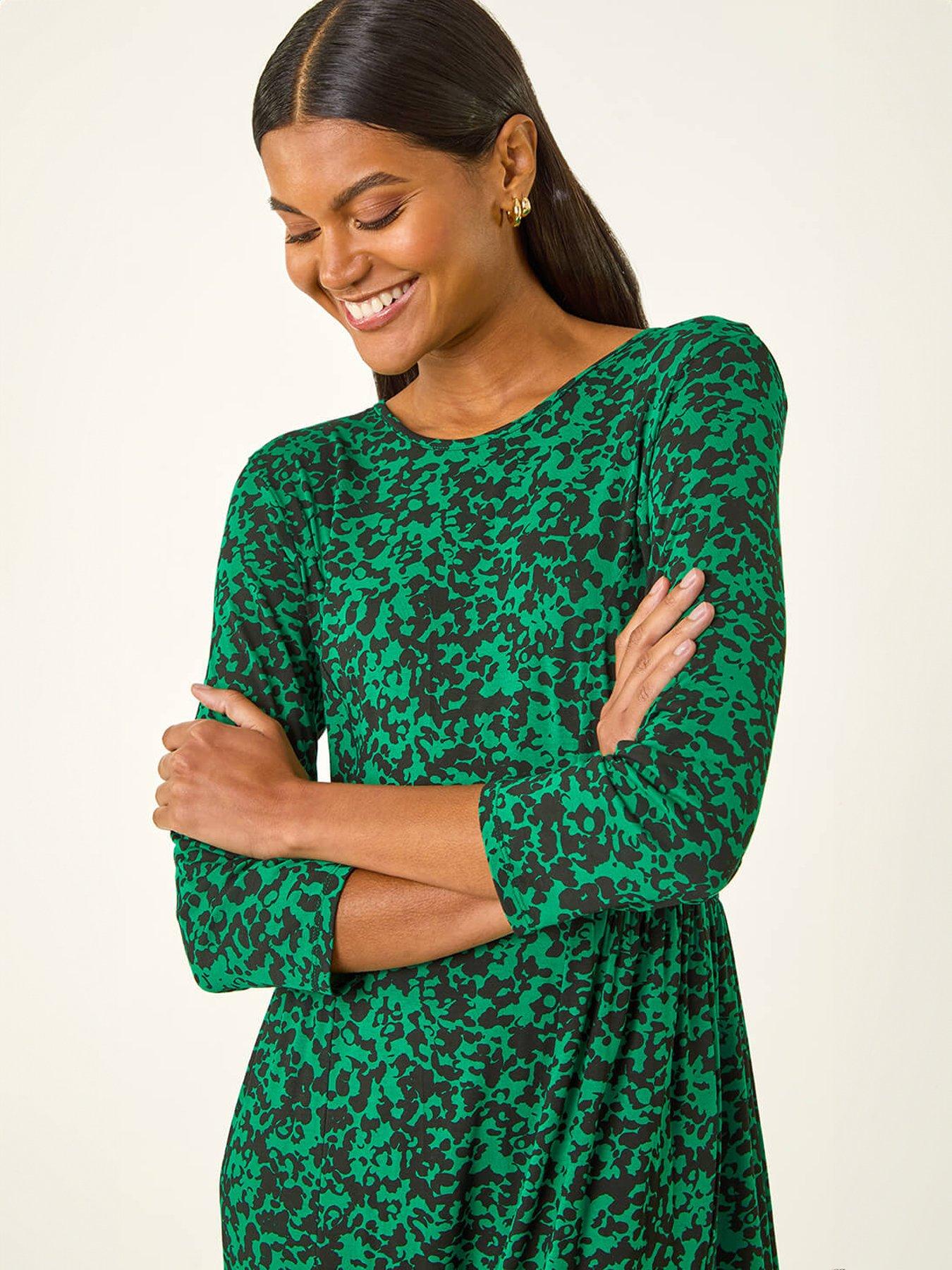Image 4 of 5 of Roman Abstract Pocket Midi Dress