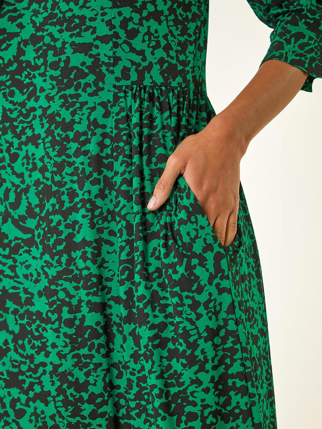 Image 5 of 5 of Roman Abstract Pocket Midi Dress