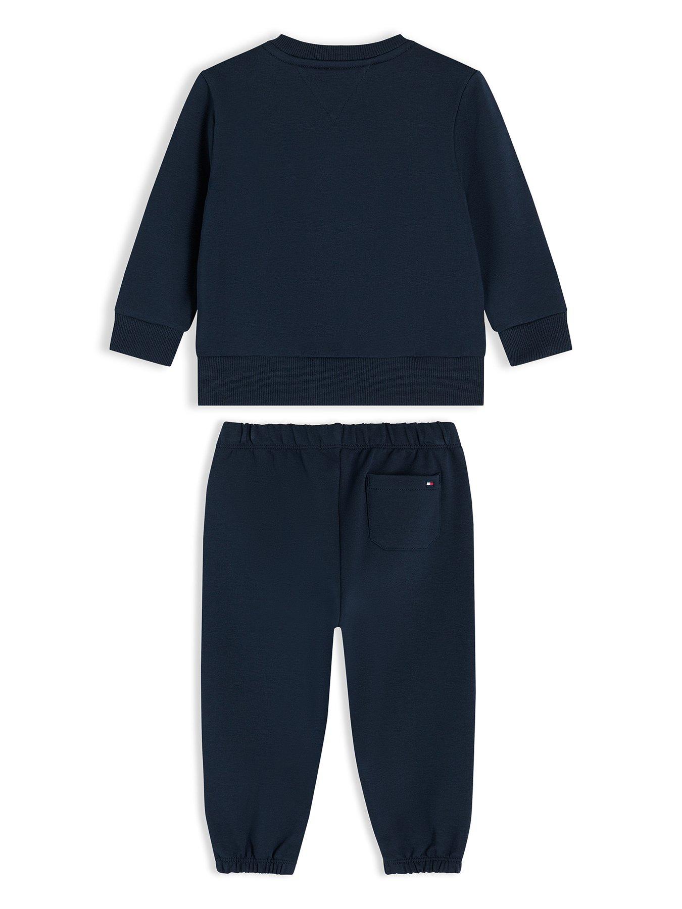 Image 2 of 3 of Tommy Hilfiger Rope Logo Sweatshirt And Joggers Sets - Dark Blue