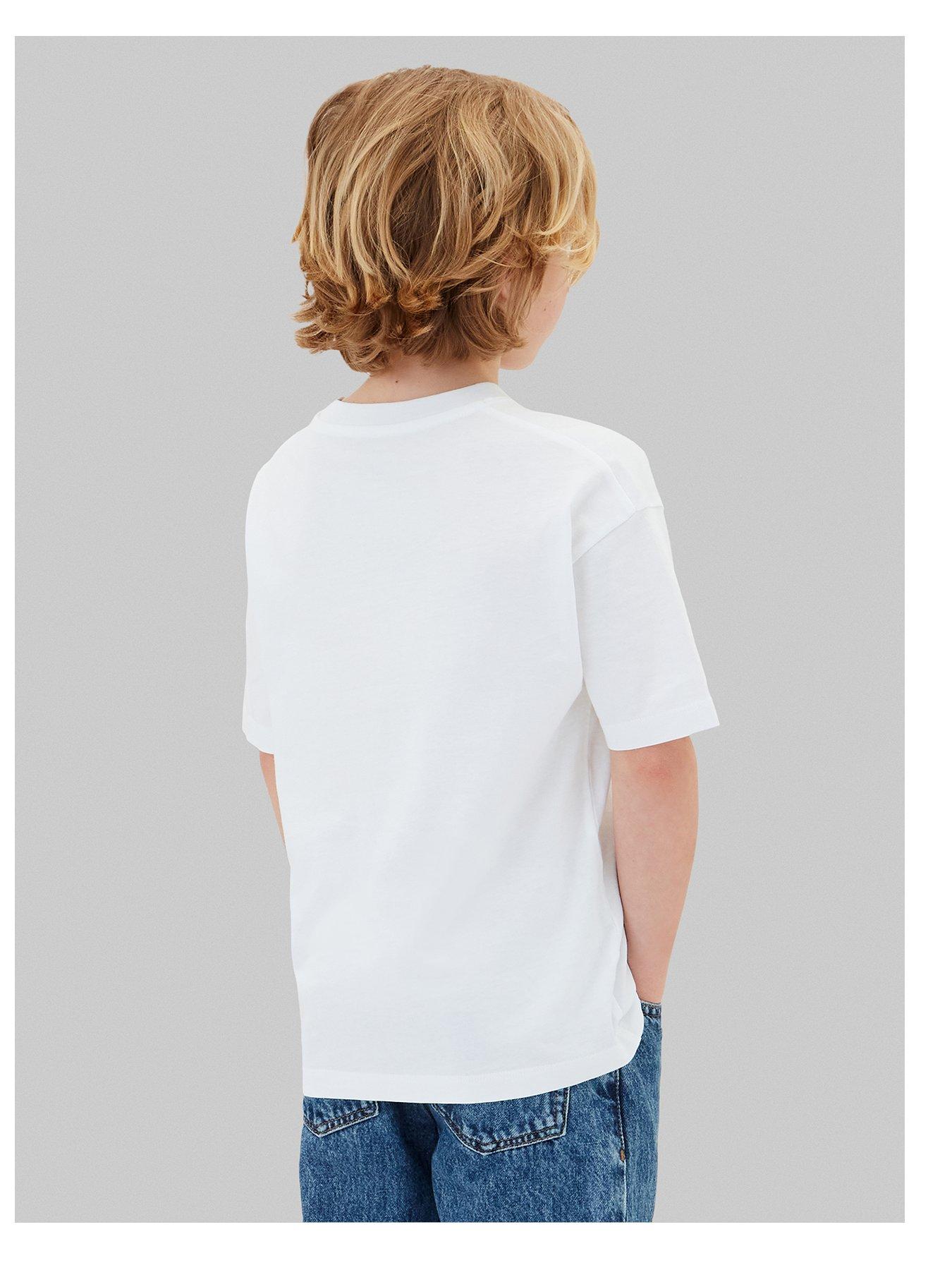 Image 3 of 4 of Calvin Klein Jeans Boys 2-Pack Monogram Short Sleeve T-Shirts - Black/White