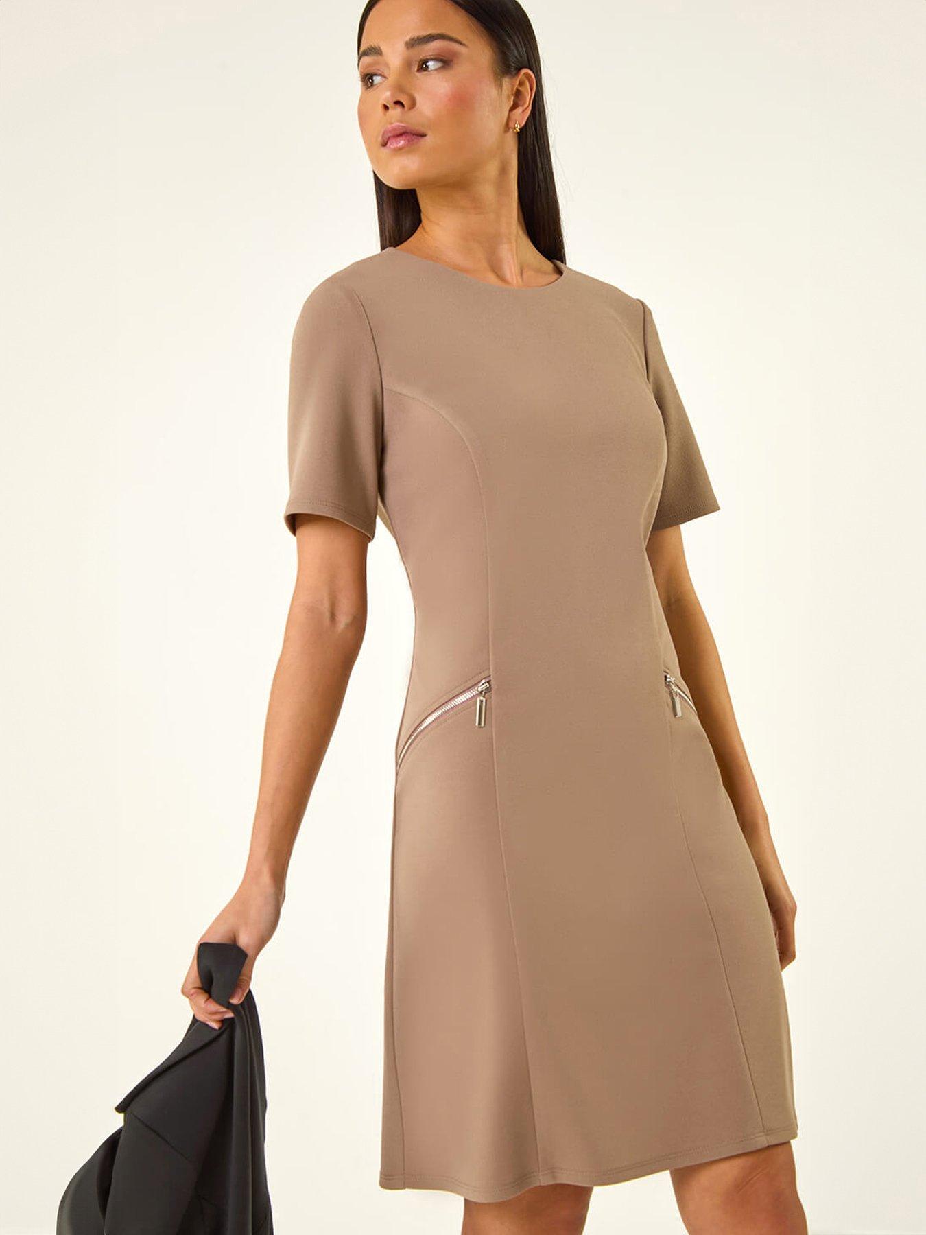 Roman Petite Zip Pocket Stretch Dress