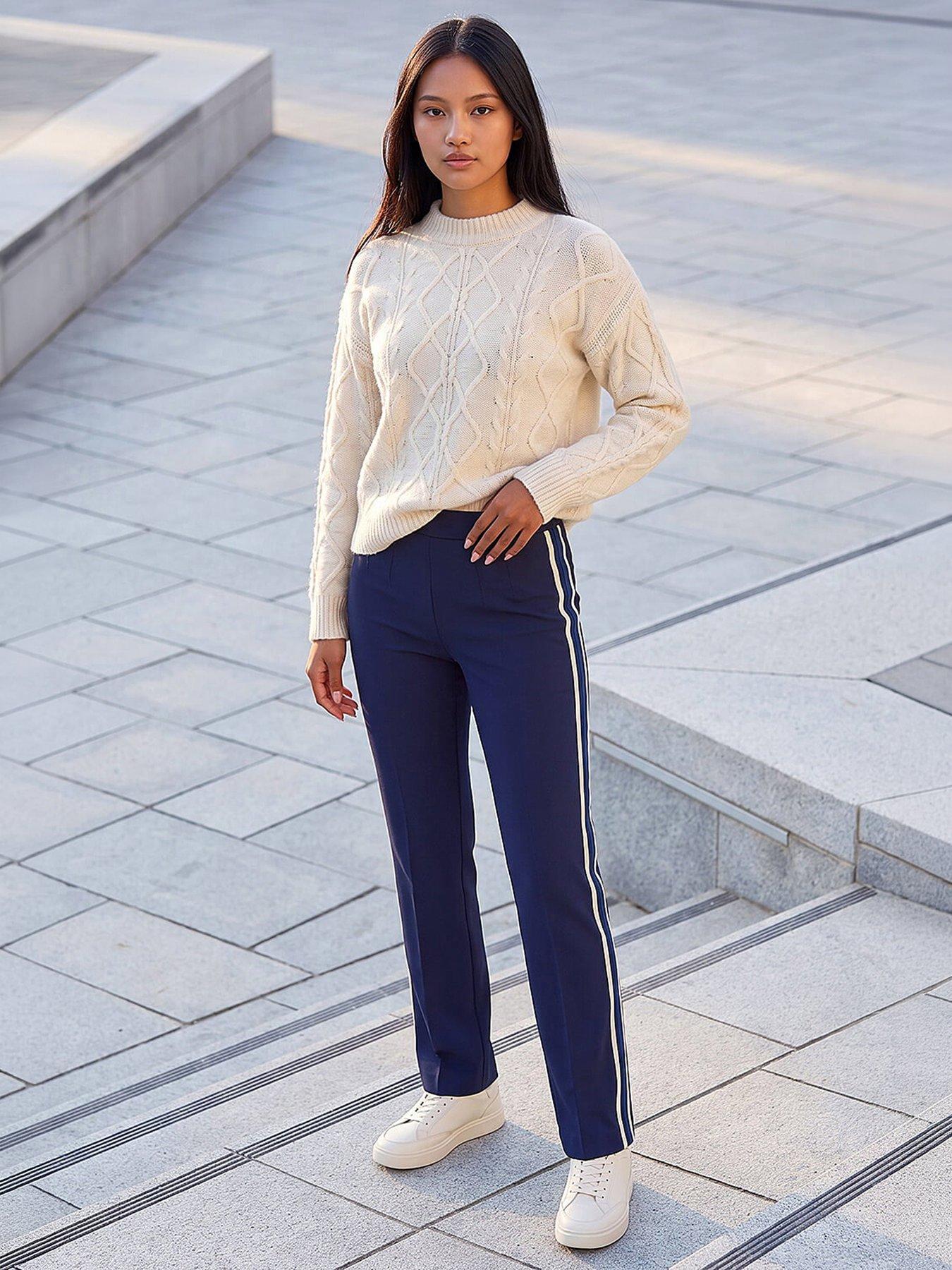 Roman Petite Side Stripe Ponte Trouser