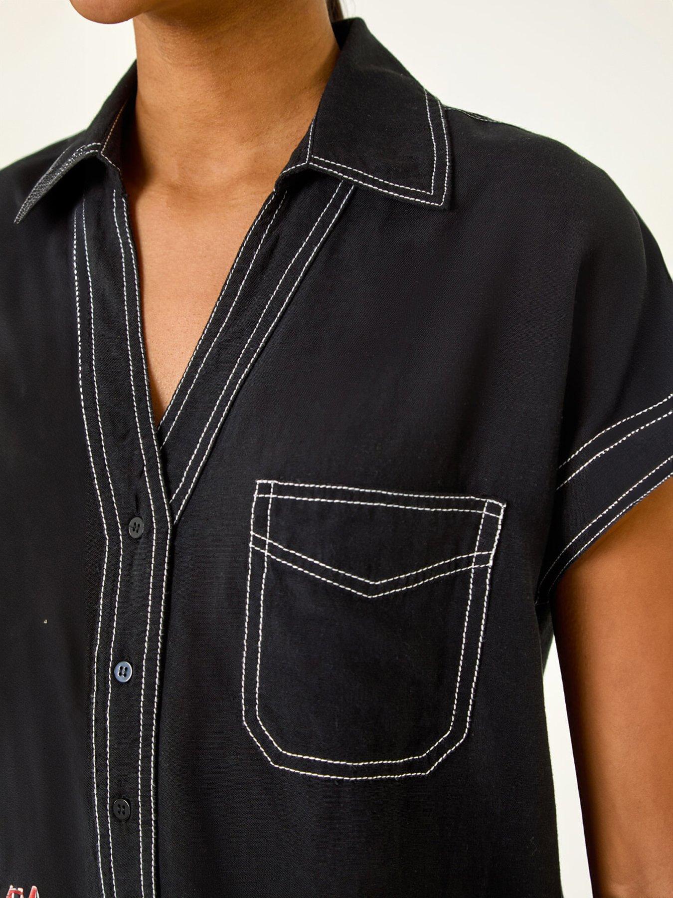Image 5 of 5 of Roman Contrast Stitch Shirt