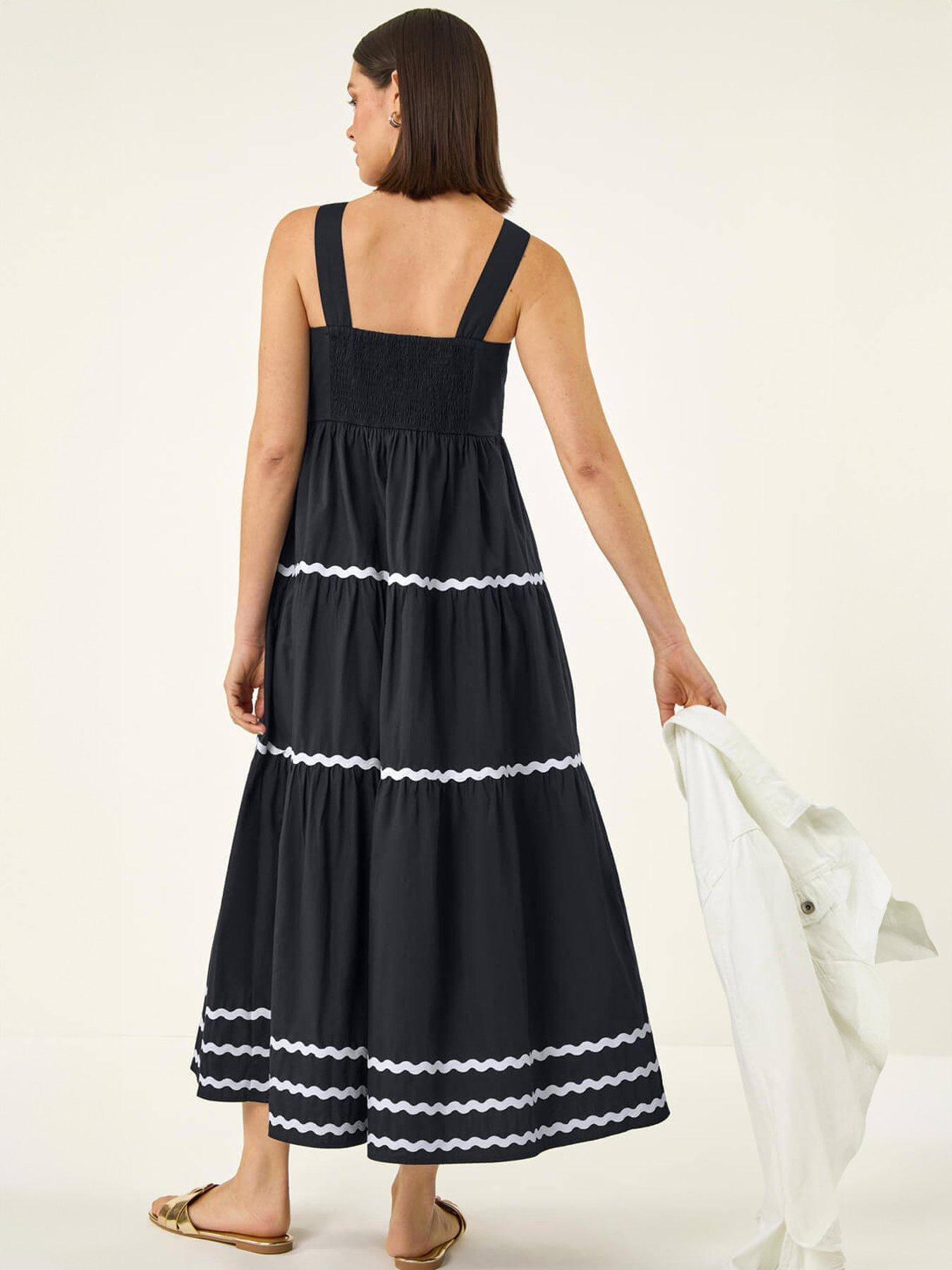 Image 2 of 5 of Roman Ric Rac Tiered Midi Dress