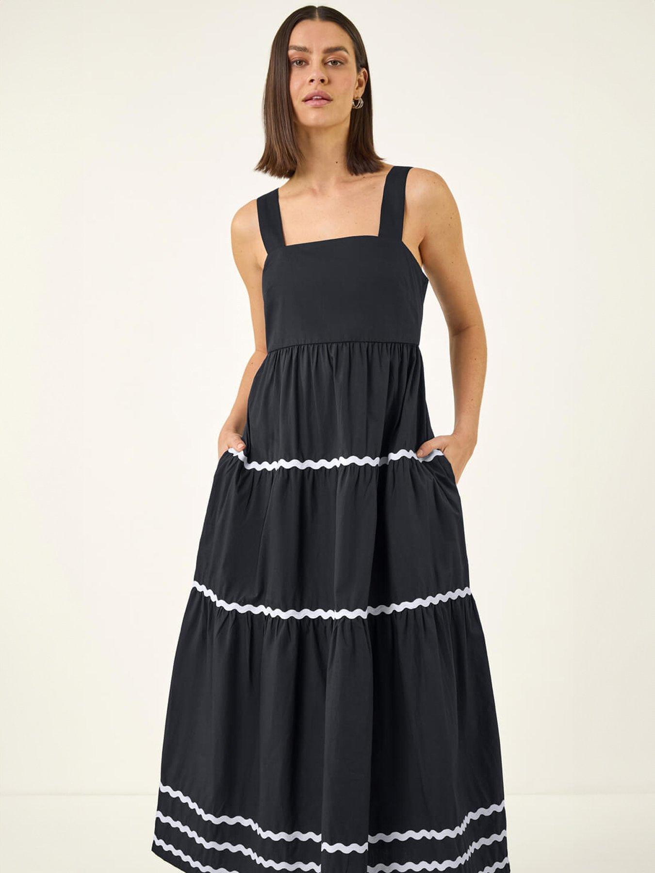 Image 3 of 5 of Roman Ric Rac Tiered Midi Dress
