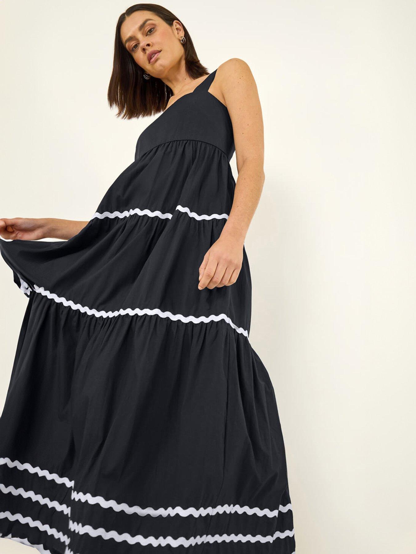 Image 4 of 5 of Roman Ric Rac Tiered Midi Dress