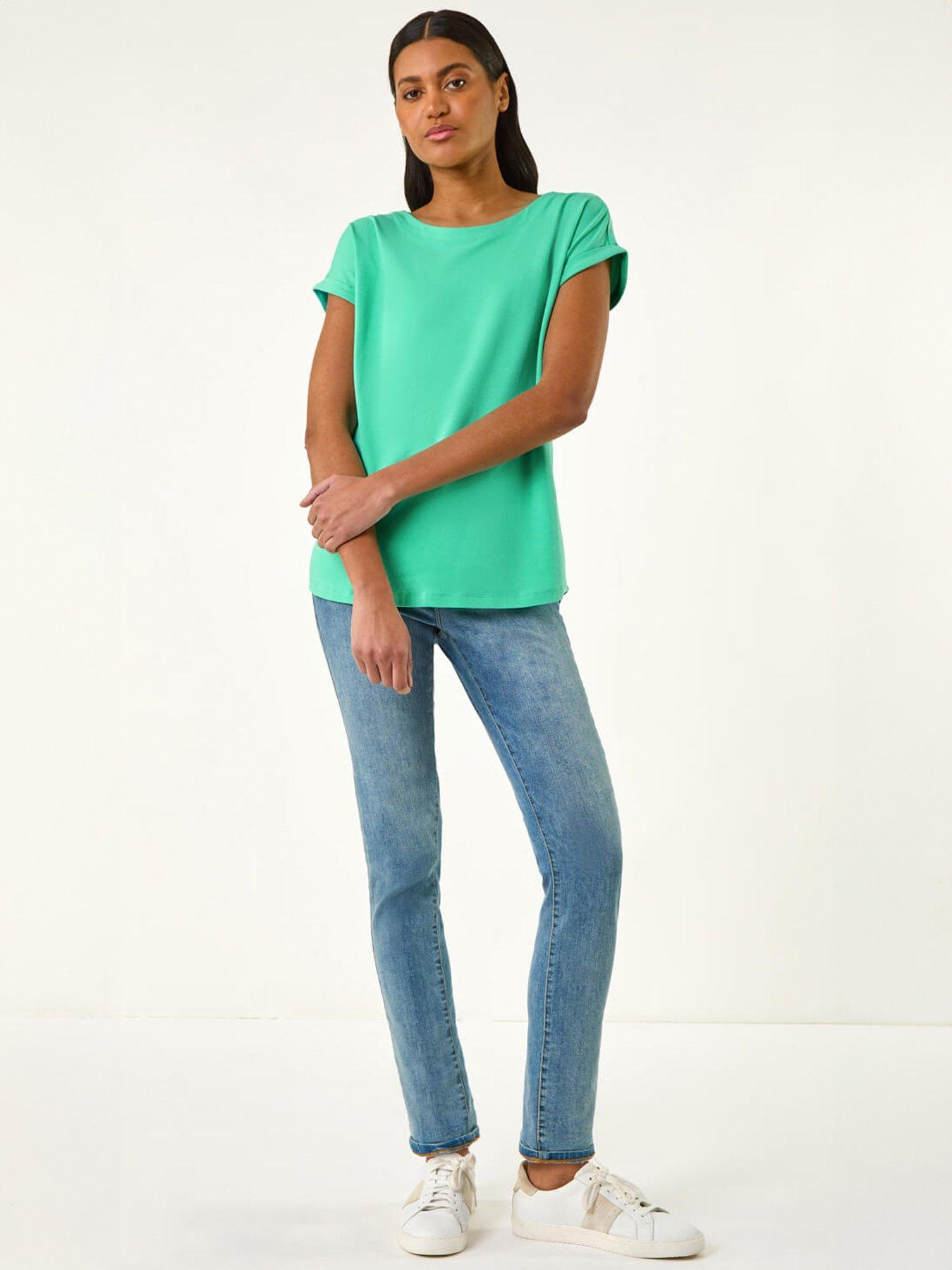 Image 3 of 5 of Roman Plain Stretch Cotton Jersey T-shirt