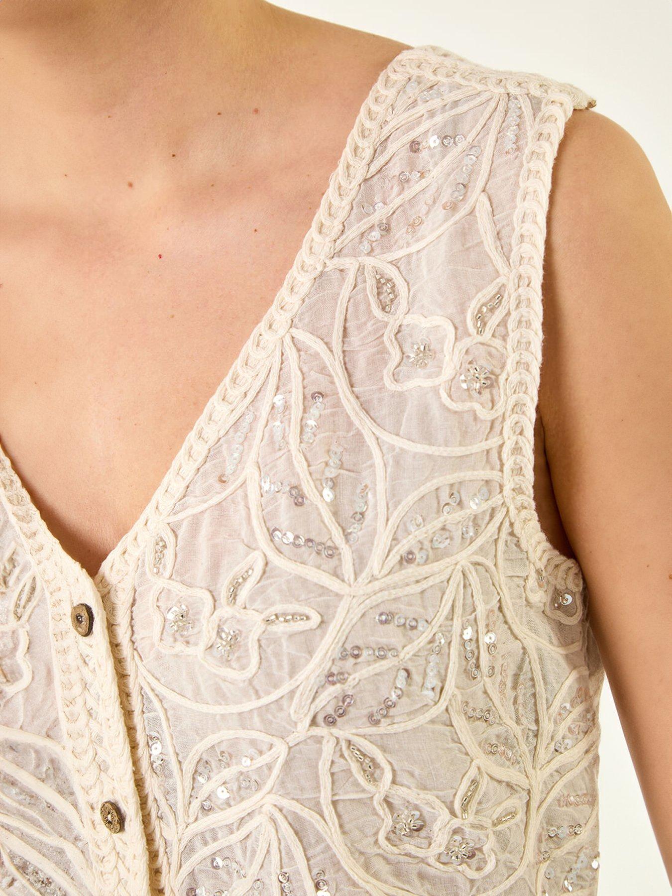 Image 5 of 5 of Roman Dusk Sequin Detail Waistcoat