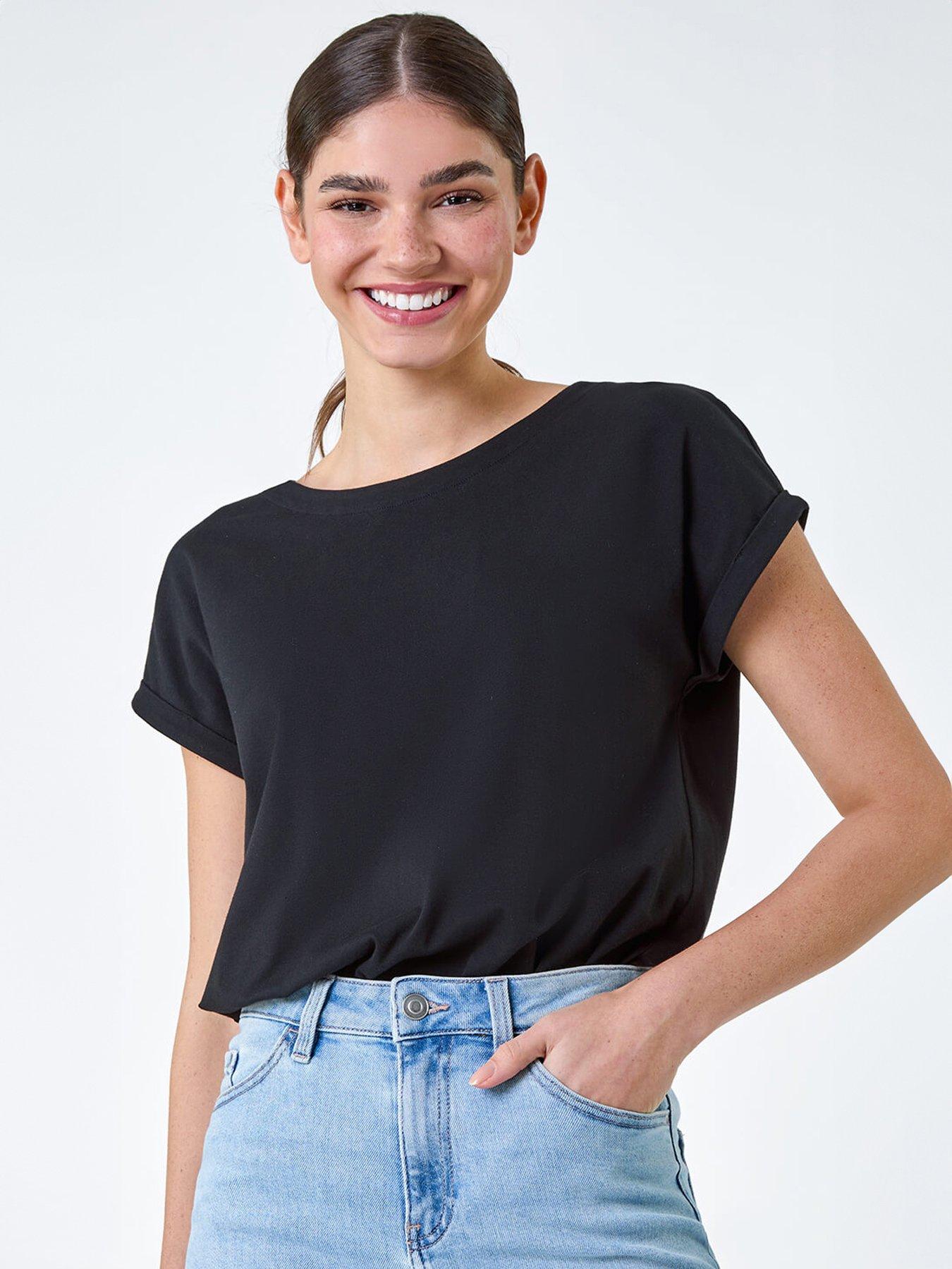 Roman Plain Stretch Cotton Jersey T-shirt