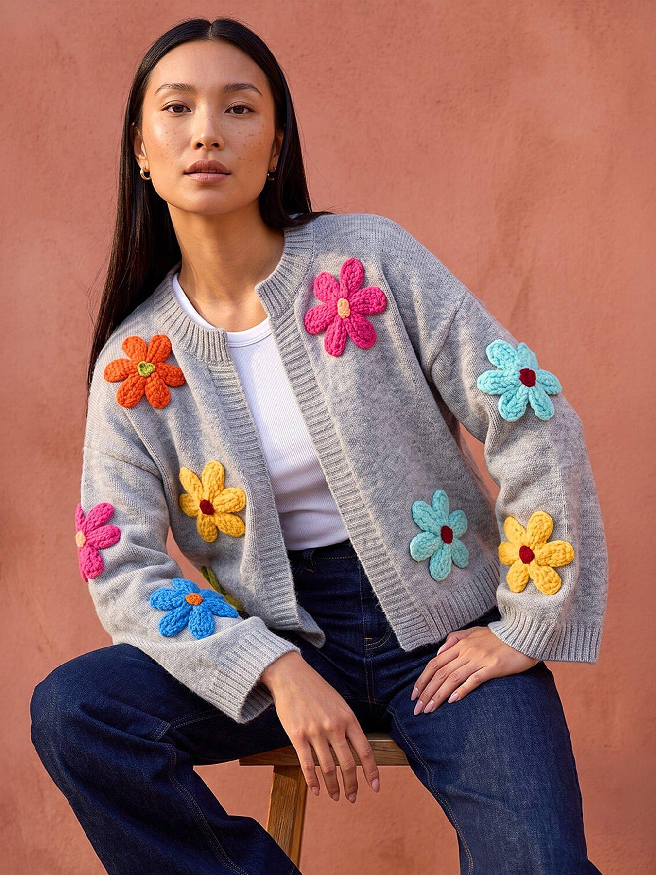 Image 1 of 5 of Roman Multi Floral Knit Cardigan