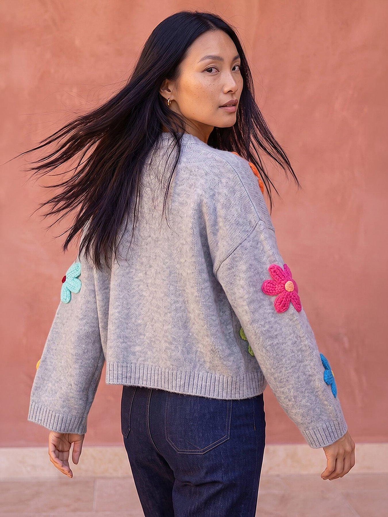 Image 2 of 5 of Roman Multi Floral Knit Cardigan